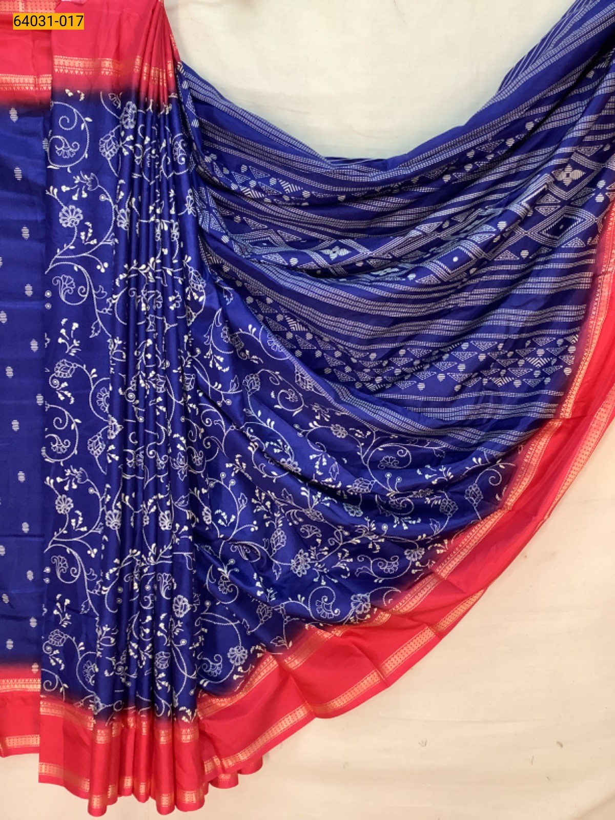 Navy blue Fancy bentex crepe silk printed sarees