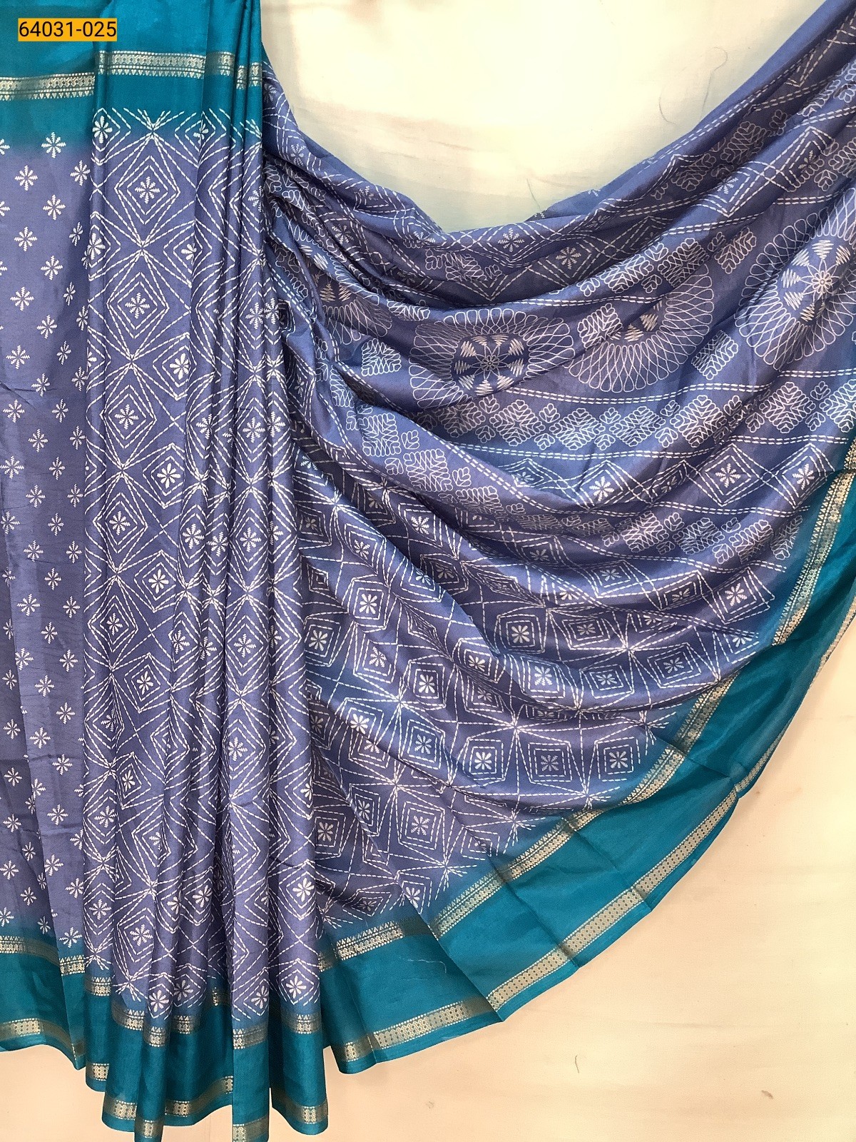 Blue Fancy bentex crepe silk printed sarees