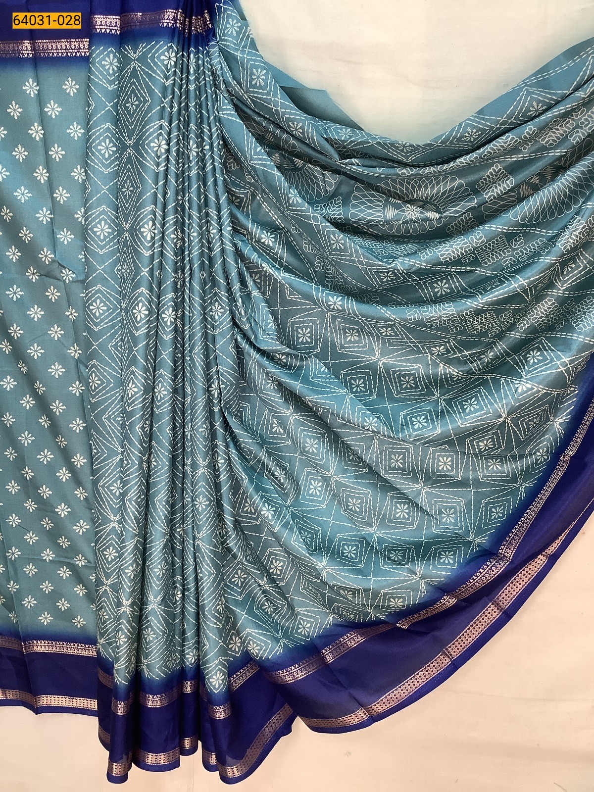 Light blue Fancy bentex crepe silk printed sarees