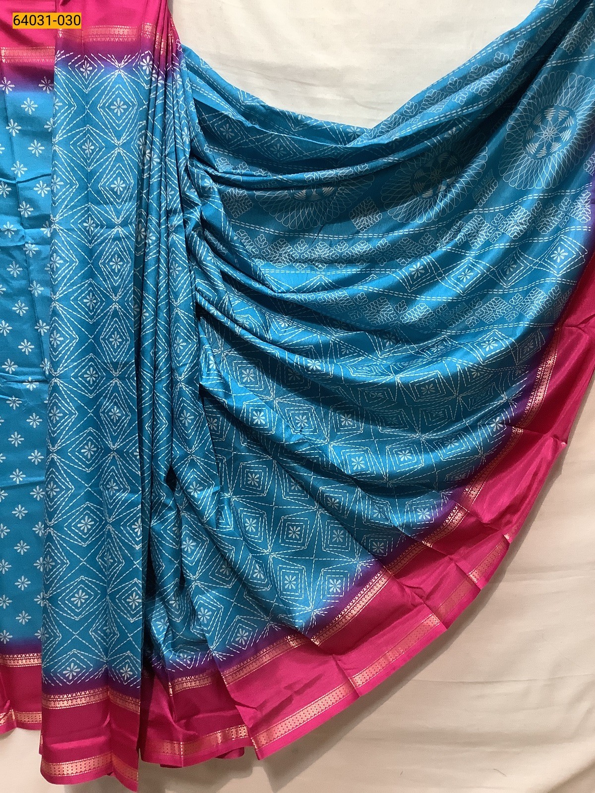 Blue Fancy bentex crepe silk printed sarees