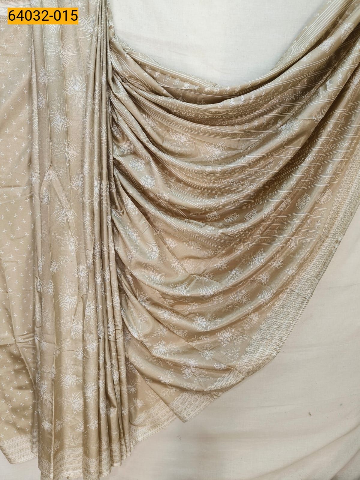 Brown Crepe Silk Printed Sarees