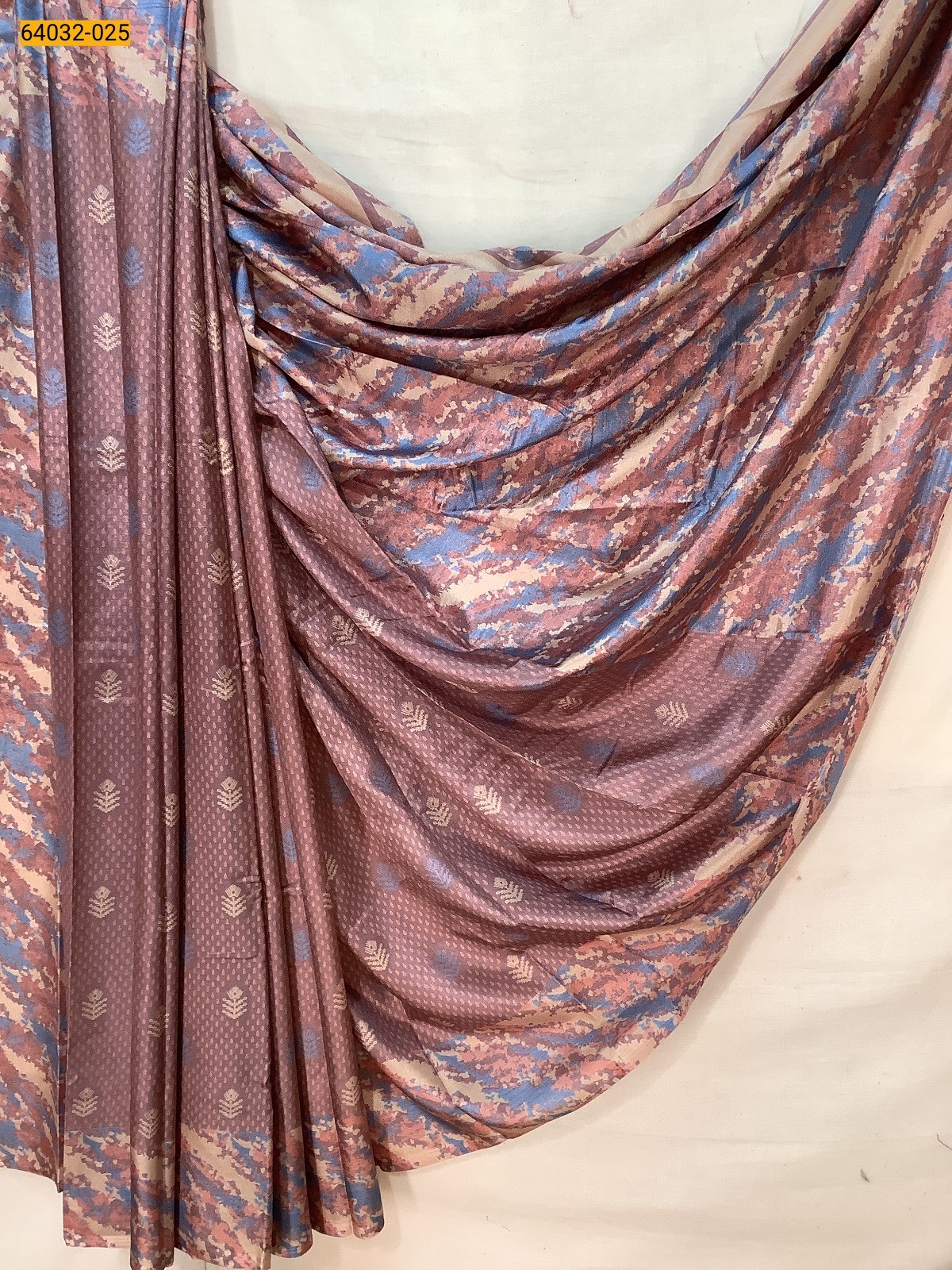 Brown Crepe Silk Printed Sarees