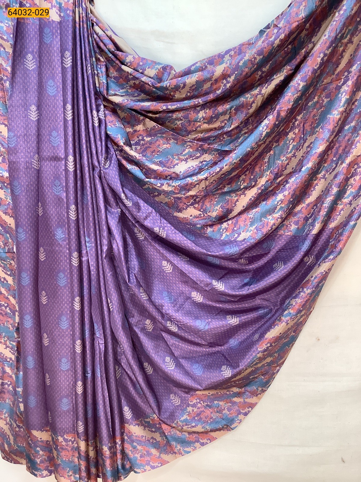Violet Crepe Silk Printed Sarees