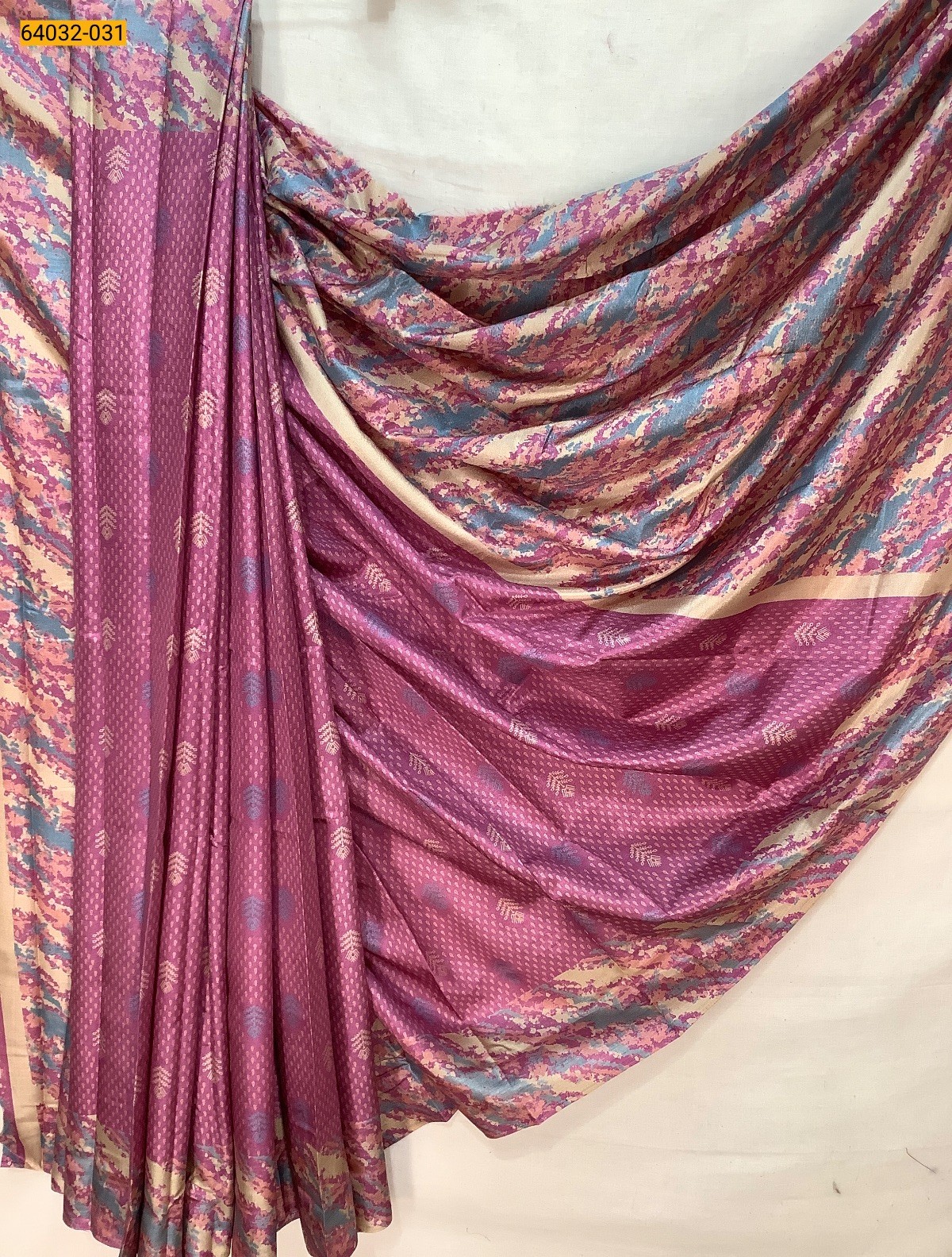 Pink Crepe Silk Printed Sarees