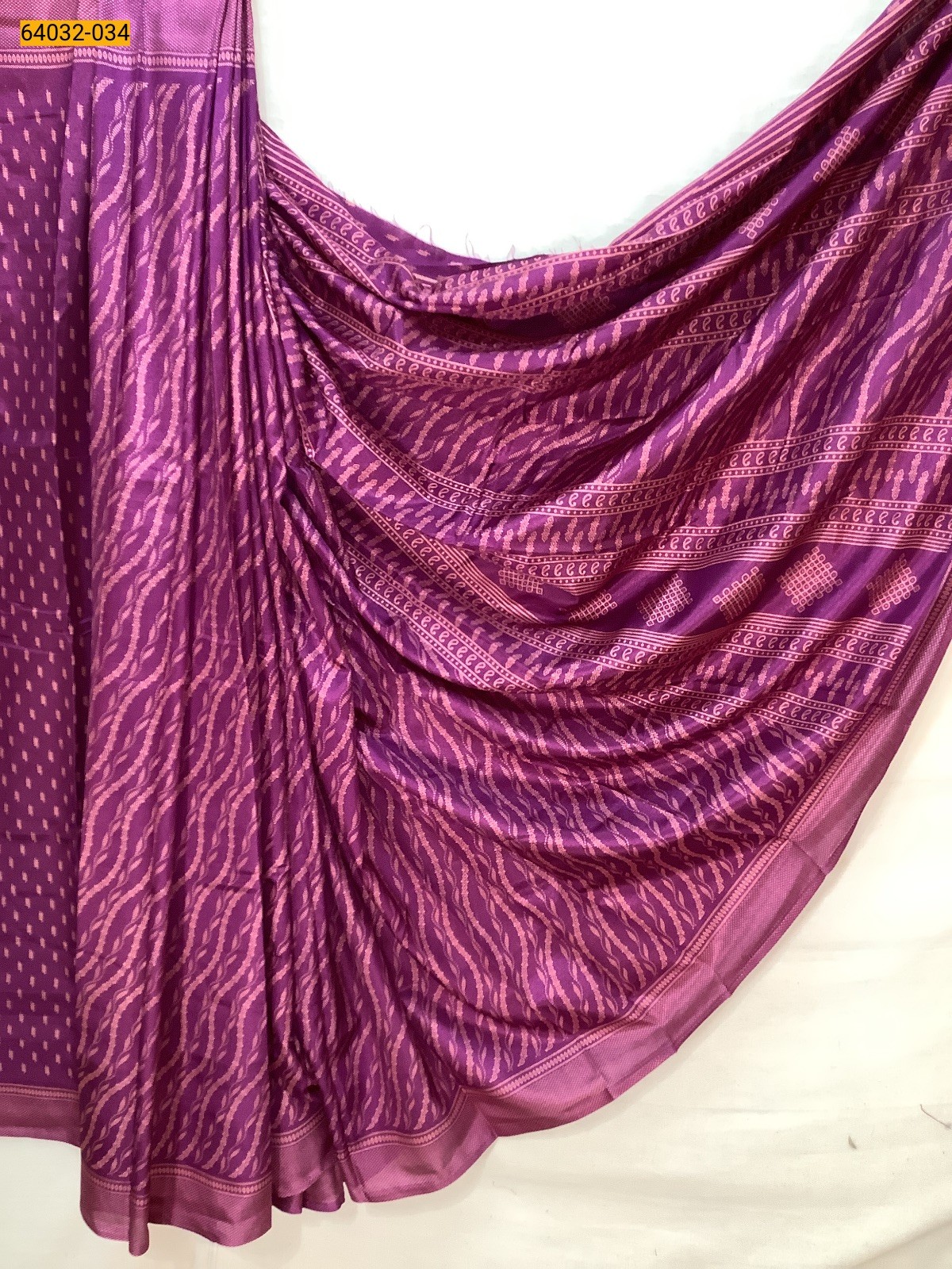 Purple Crepe Silk Printed Sarees