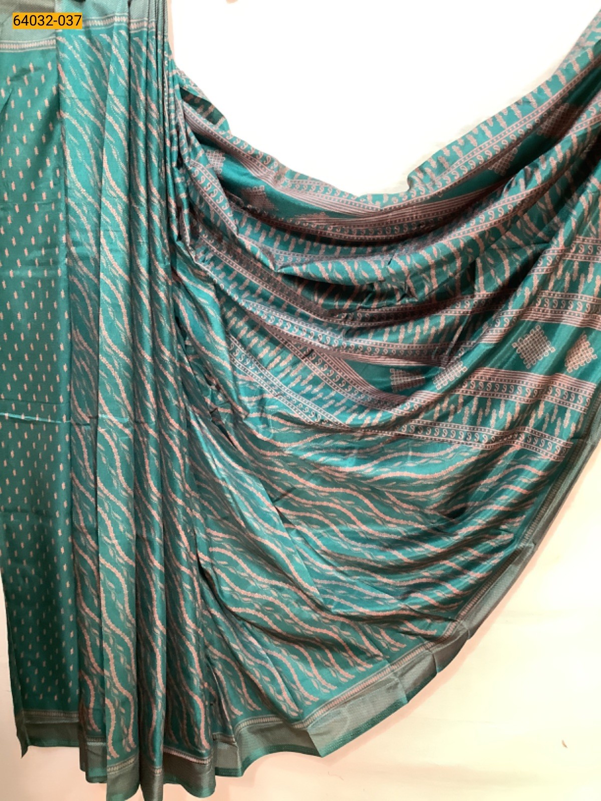 Green Crepe Silk Printed Sarees