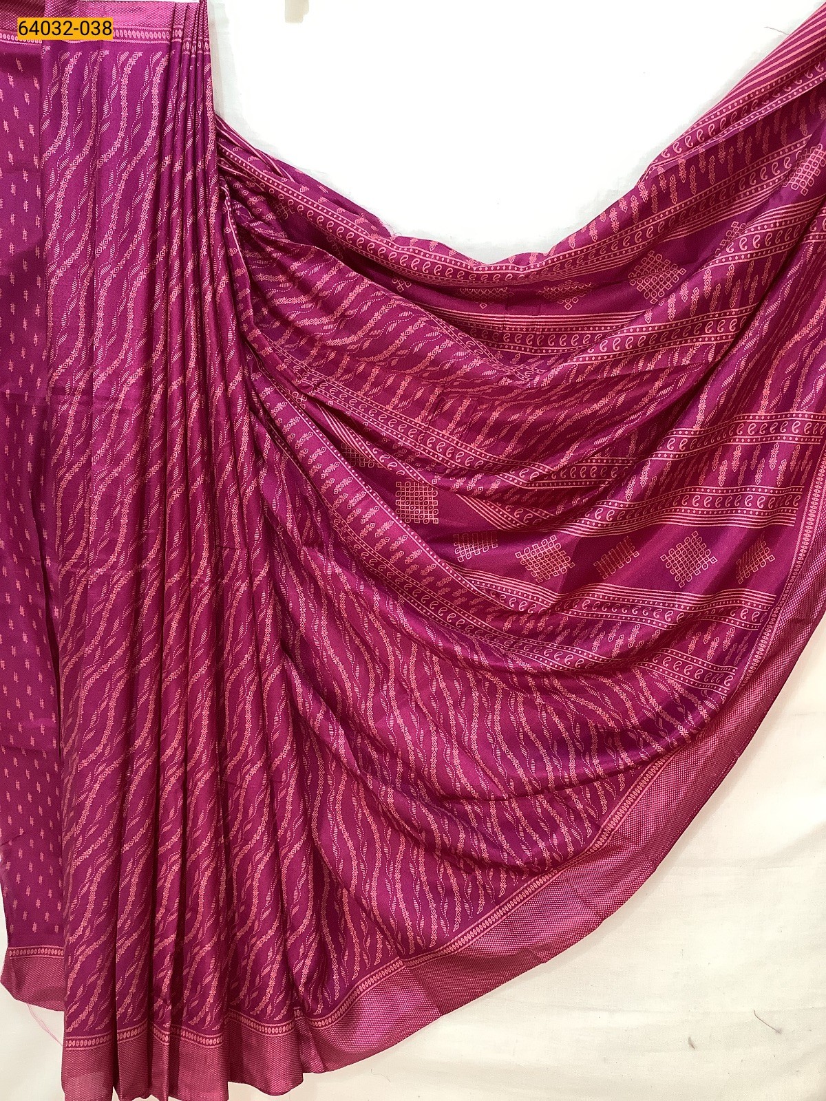 Pink Crepe Silk Printed Sarees