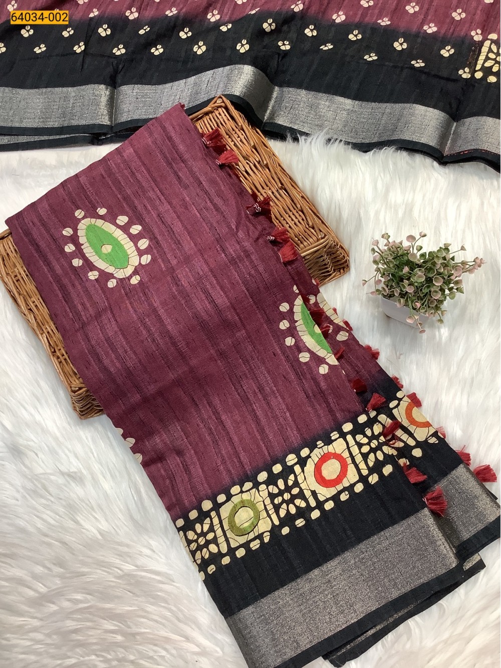 Linen slub soft cotton sarees