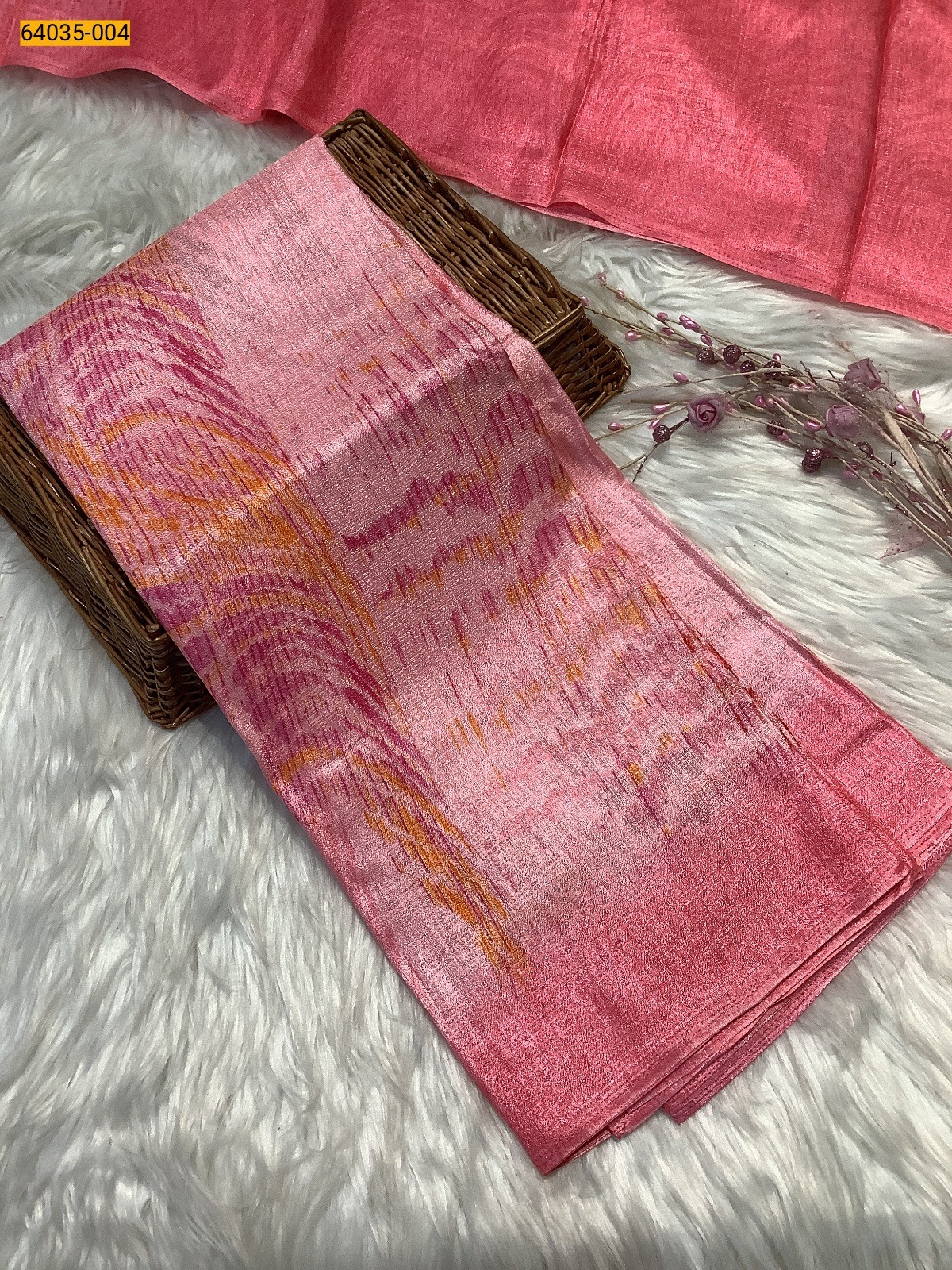 Pink Fancy bhagalpur silk sarees