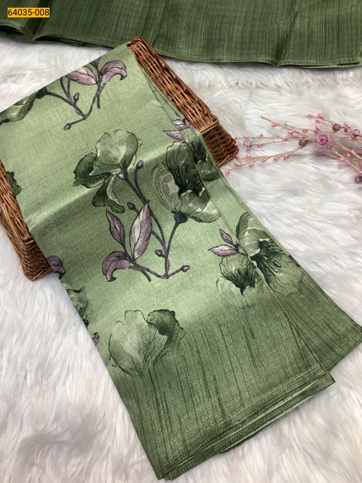 Green Fancy bhagalpur silk sarees