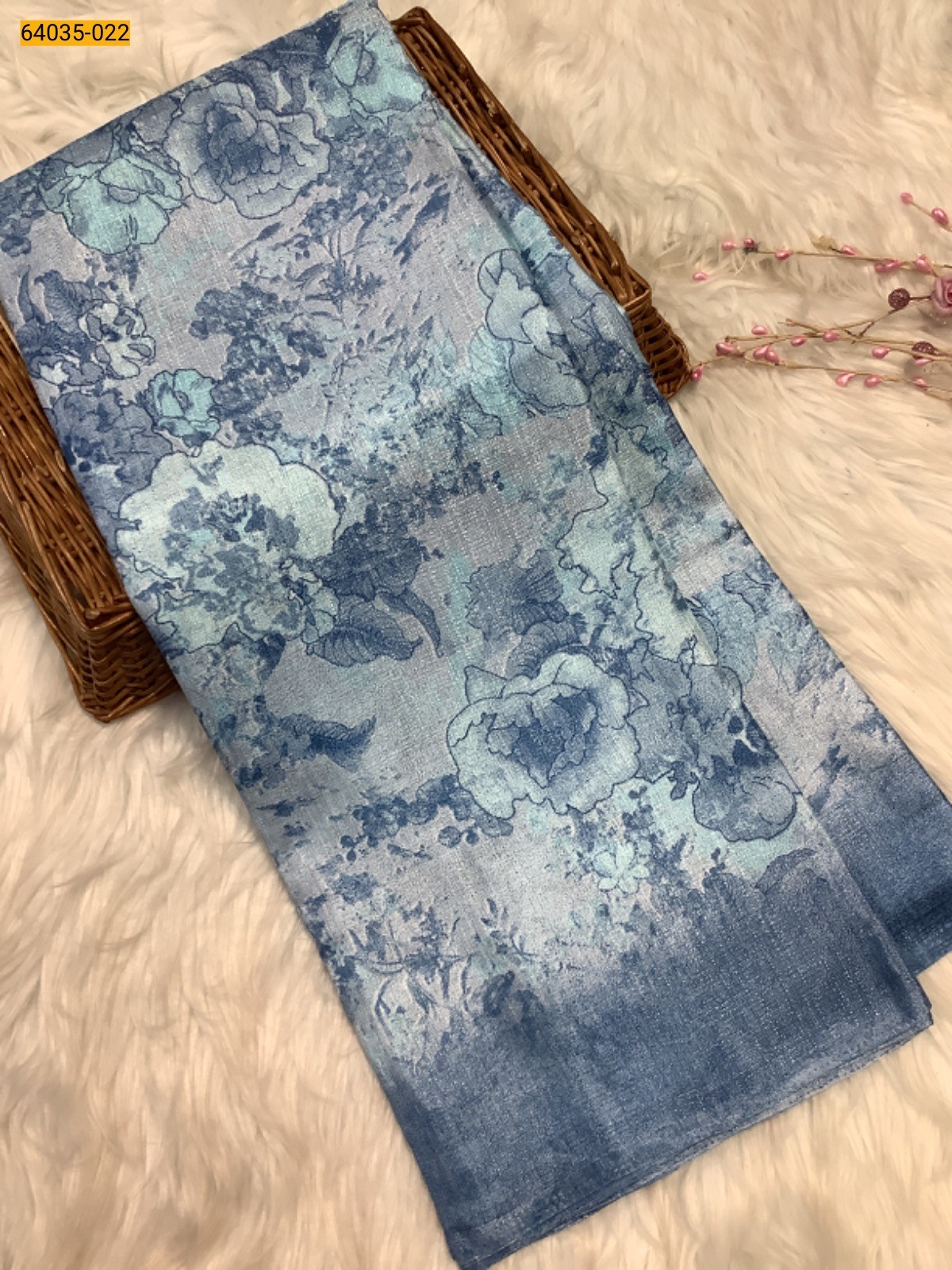 Blue Fancy bhagalpur silk sarees