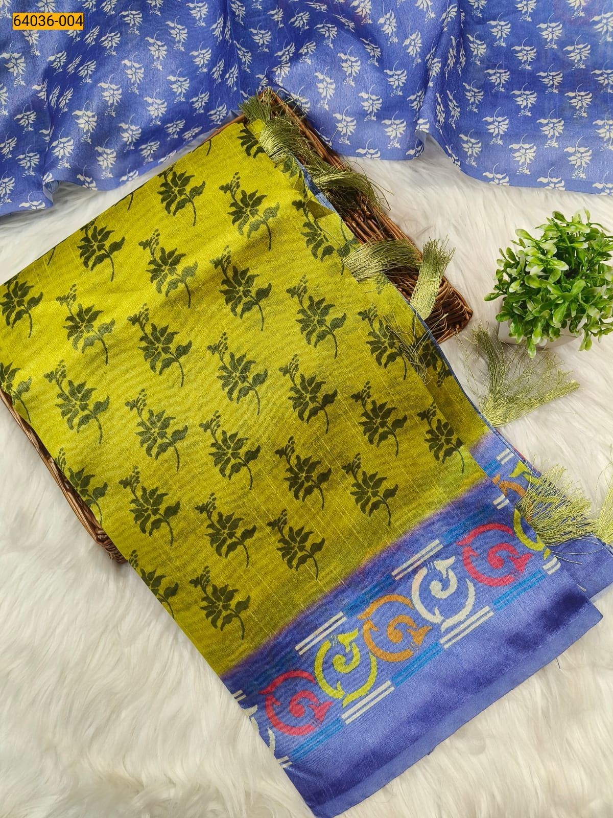 Green Fancy bhagalpur silk sarees