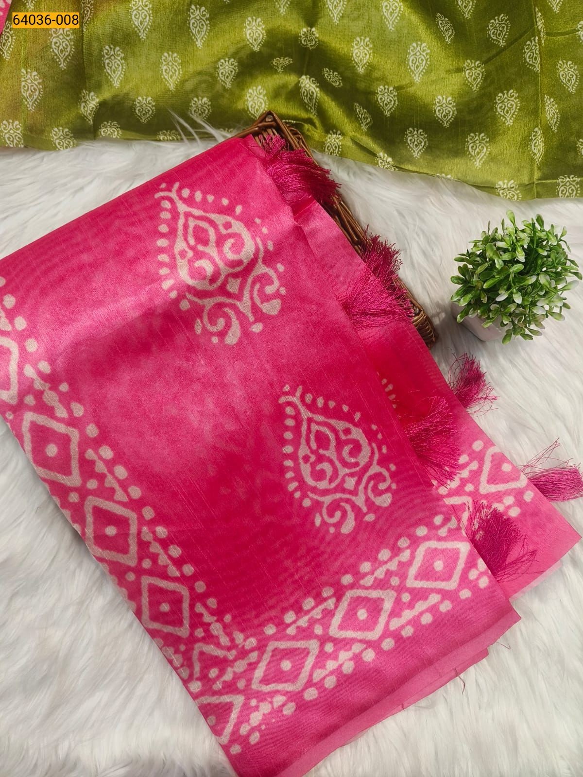 Peach Fancy bhagalpur silk sarees
