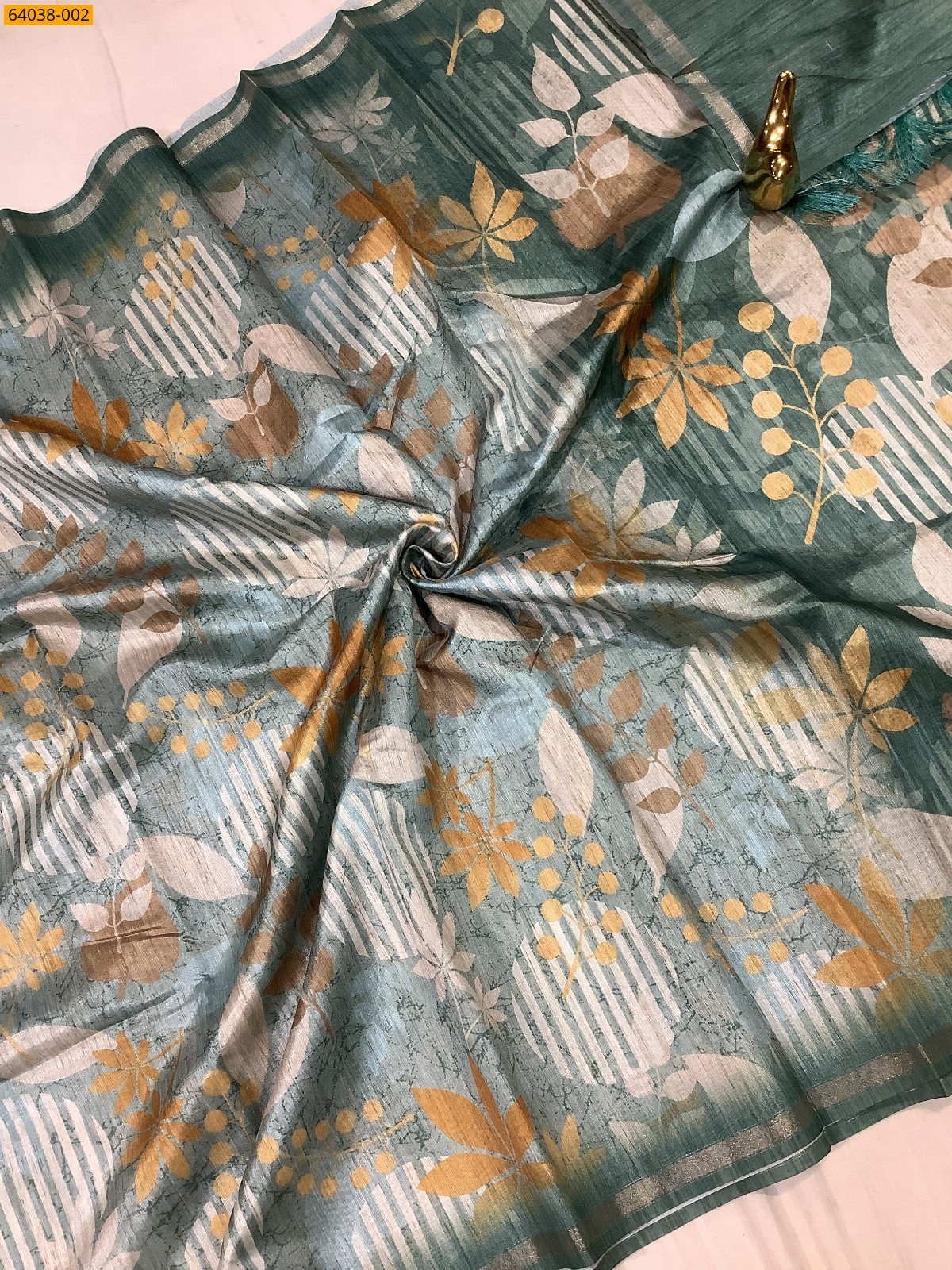 Multi Color Fancy chanderi silk printed sarees
