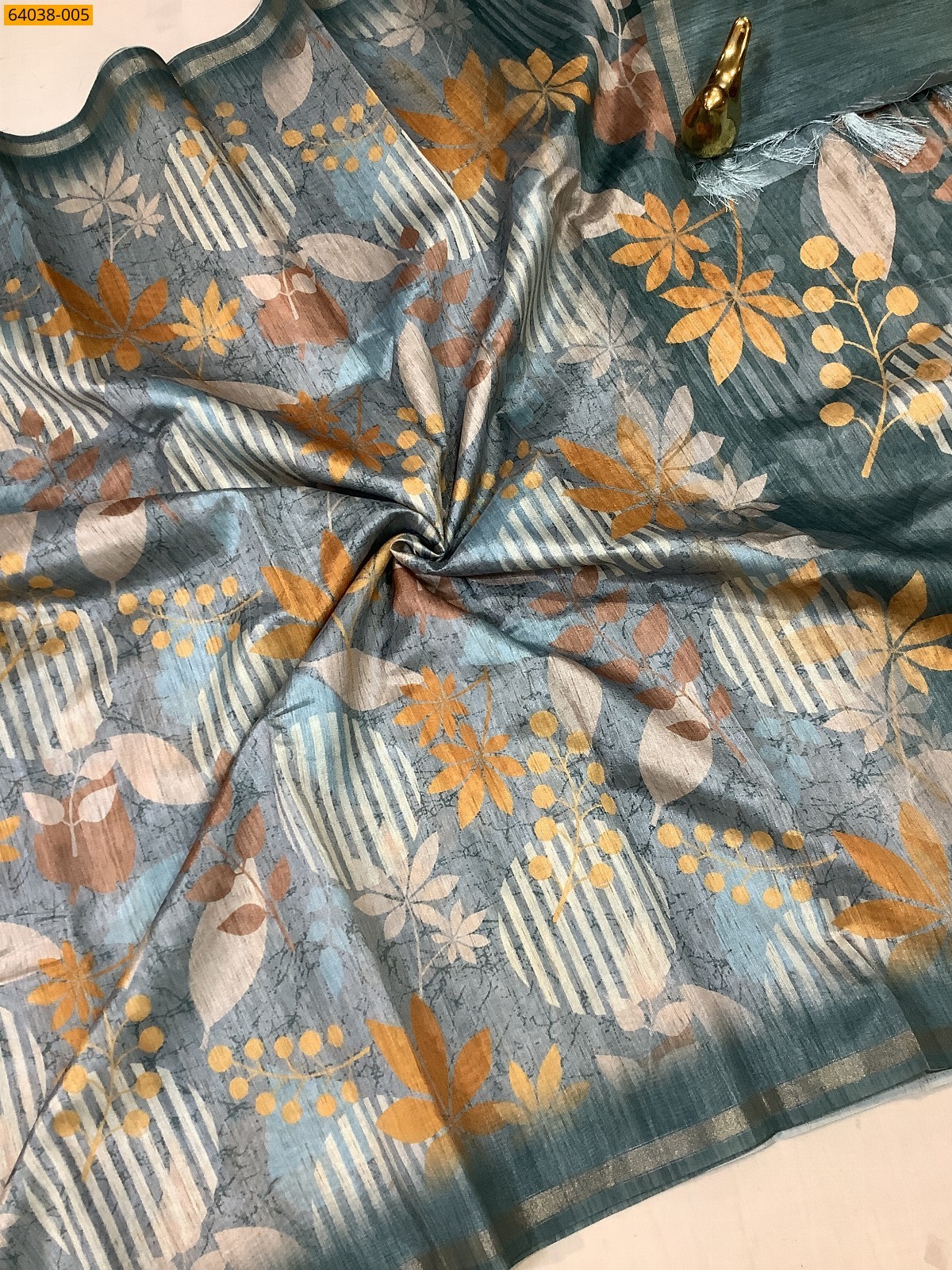 Multi Color Fancy chanderi silk printed sarees
