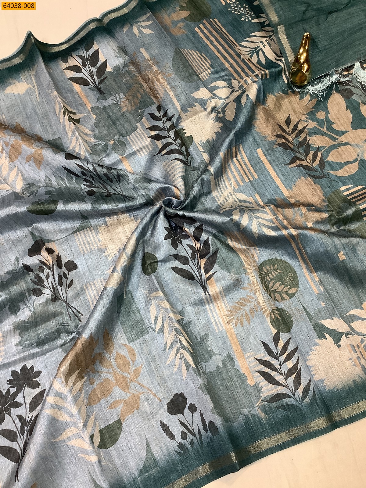 Multi Color Fancy chanderi silk printed sarees