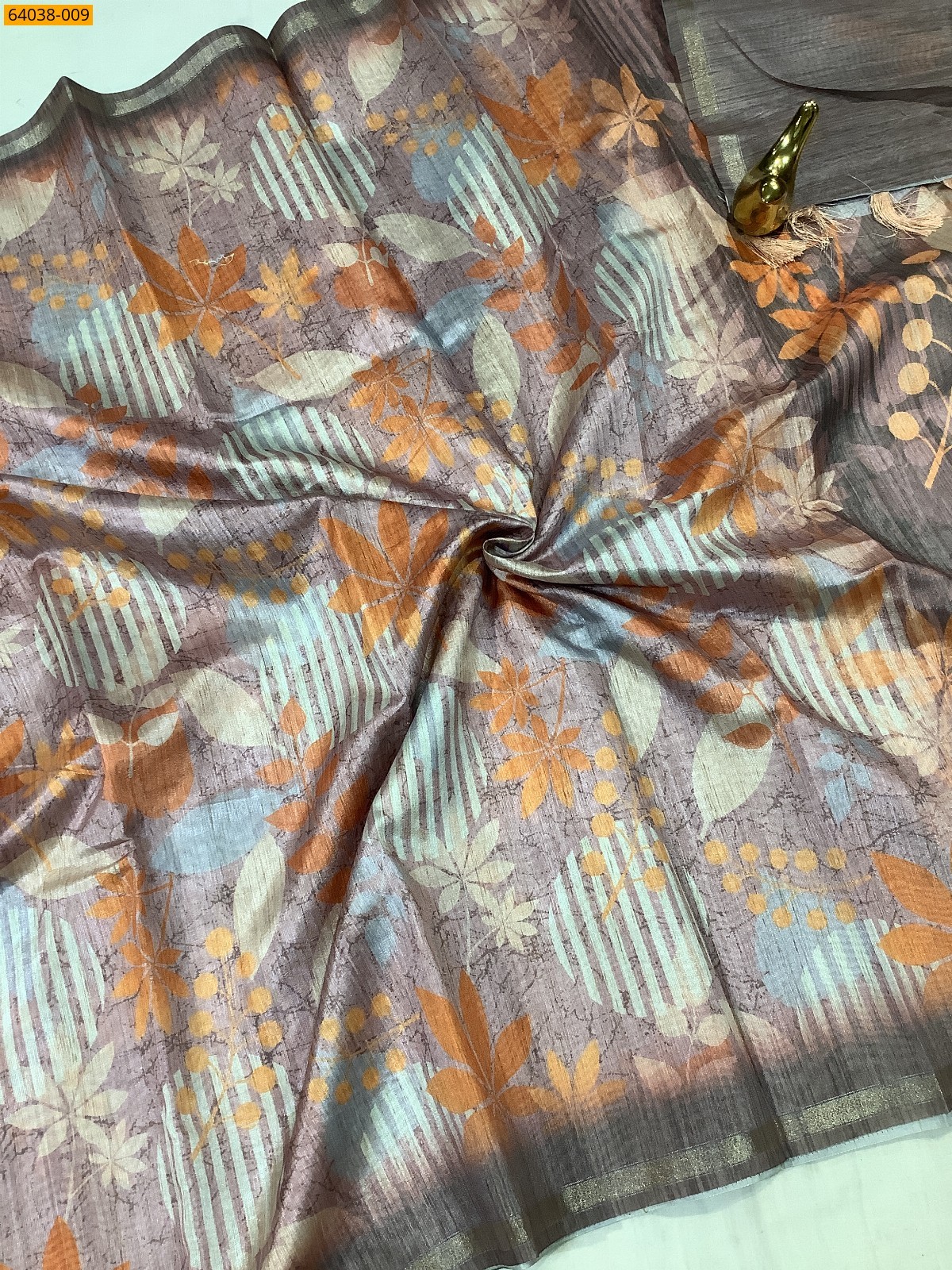 Multi Color Fancy chanderi silk printed sarees