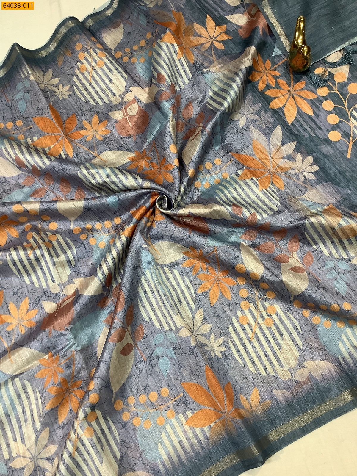 Multi Color Fancy chanderi silk printed sarees