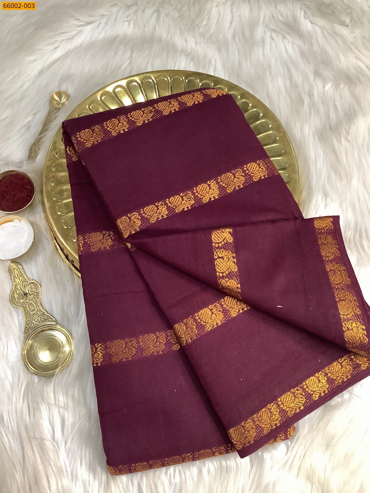 Wine Sungudi cotton veldari weave sarees