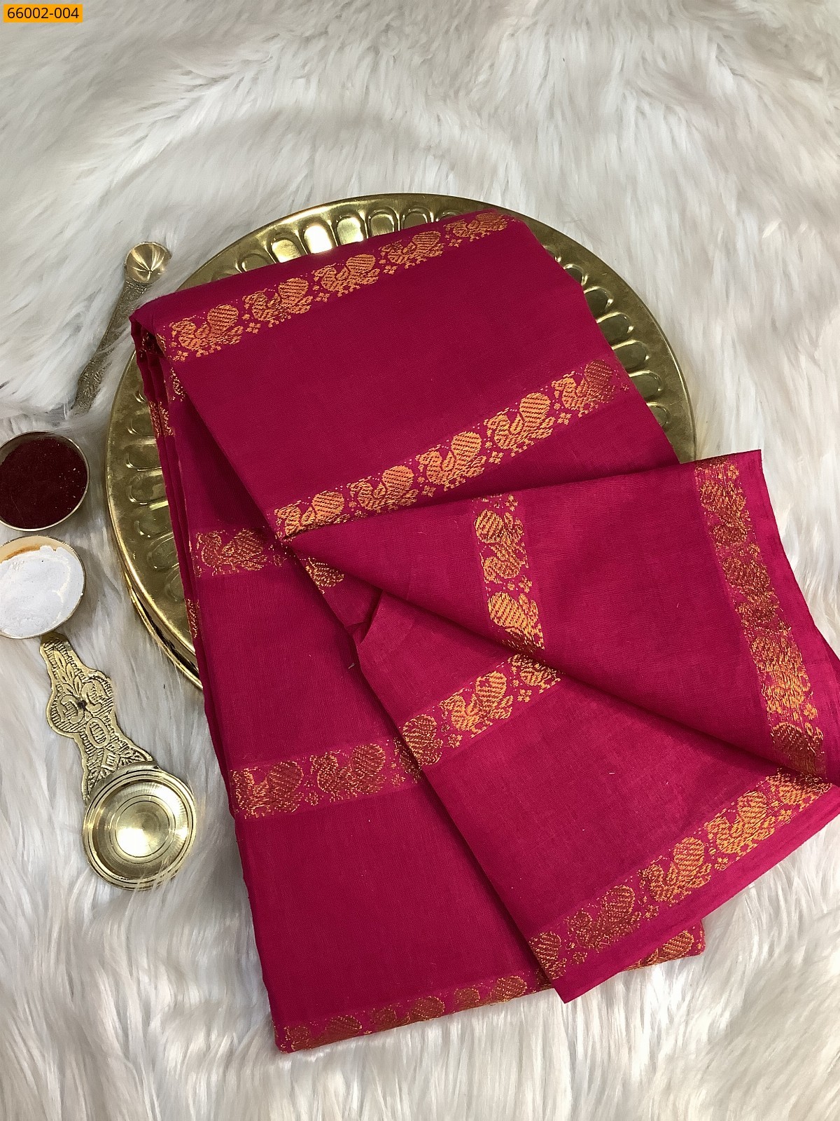 Pink Sungudi cotton veldari weave sarees