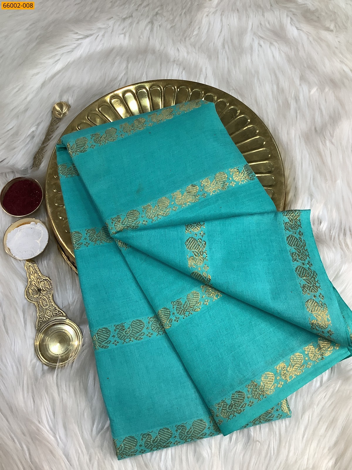 Blue Sungudi cotton veldari weave sarees