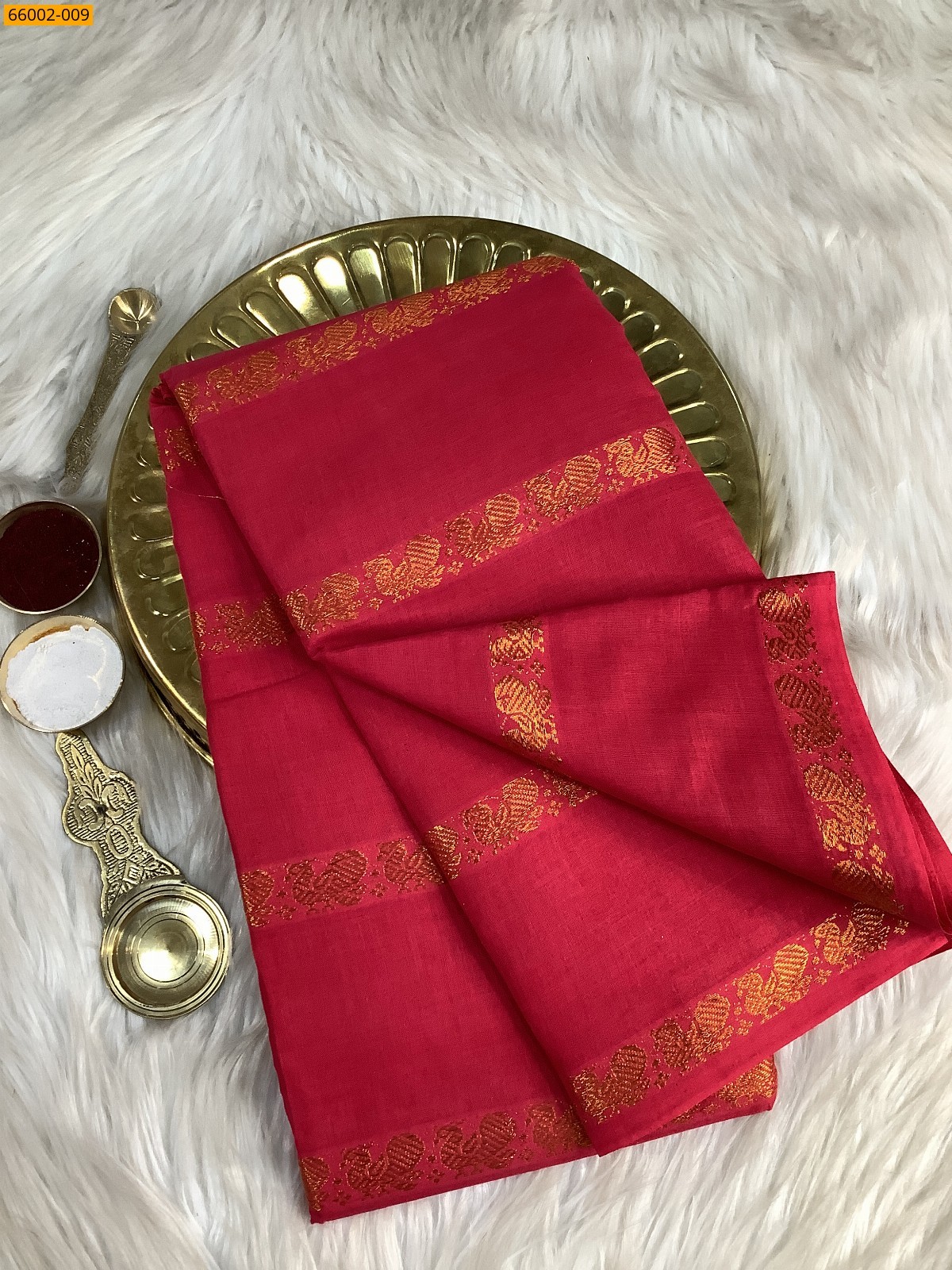 Pink Sungudi cotton veldari weave sarees
