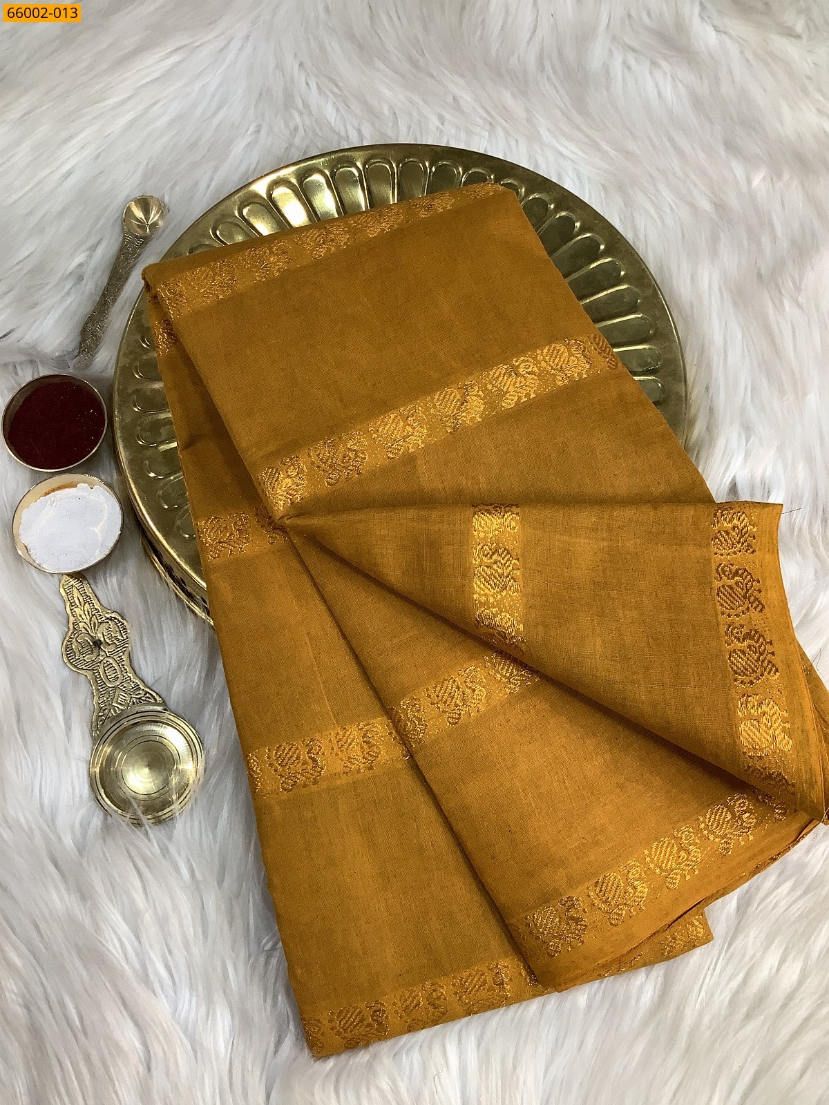 Yellow Sungudi cotton veldari weave sarees
