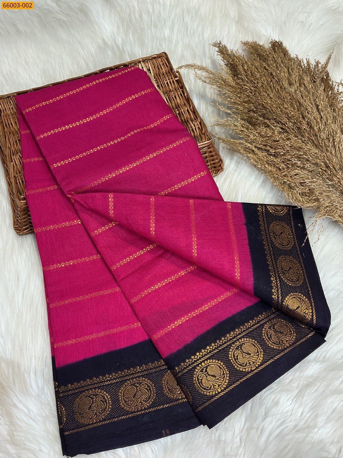 Pink Sungudi cotton veldari weave sarees