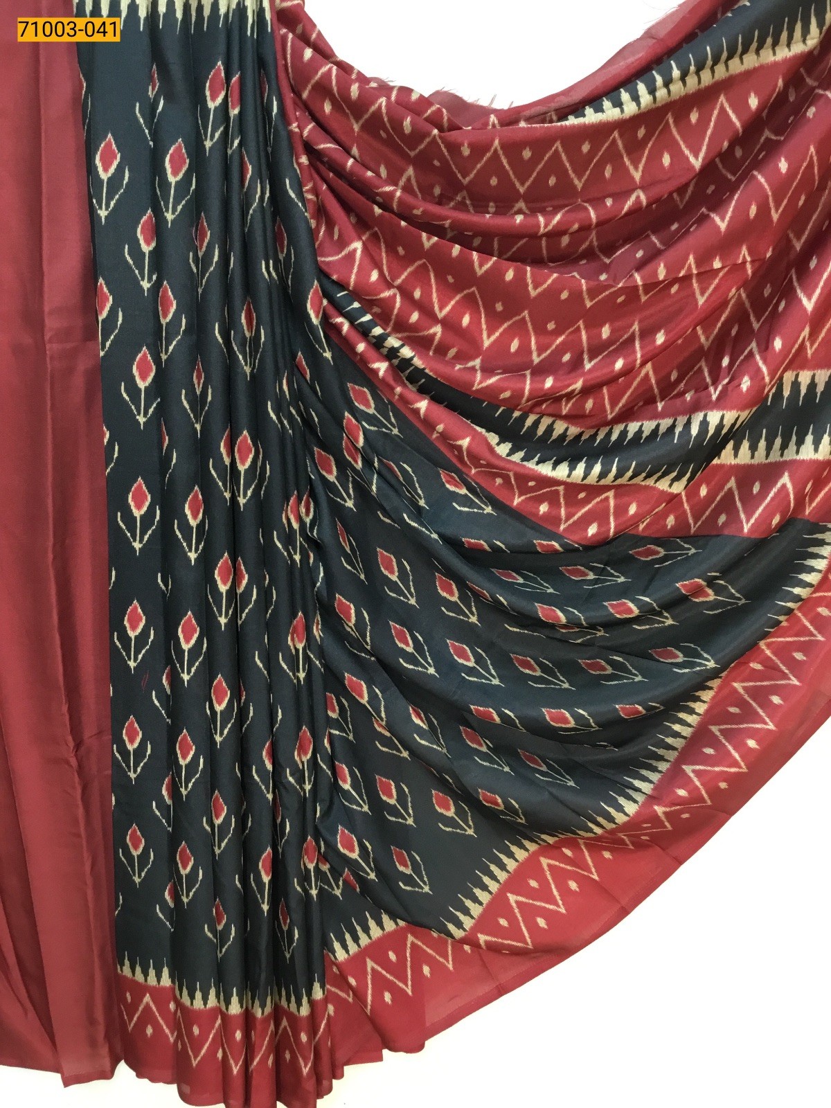 Black Butter Crepe Silk Saree