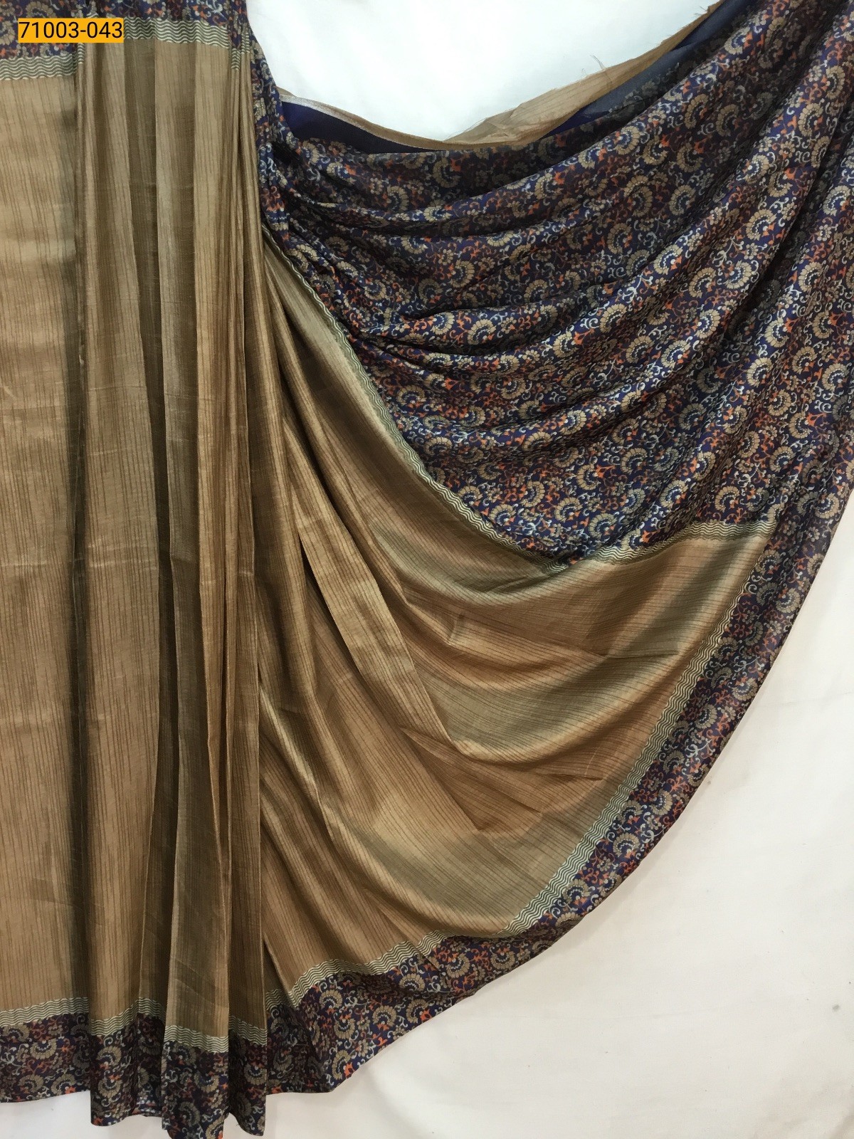 Brown Butter Crepe Silk Saree