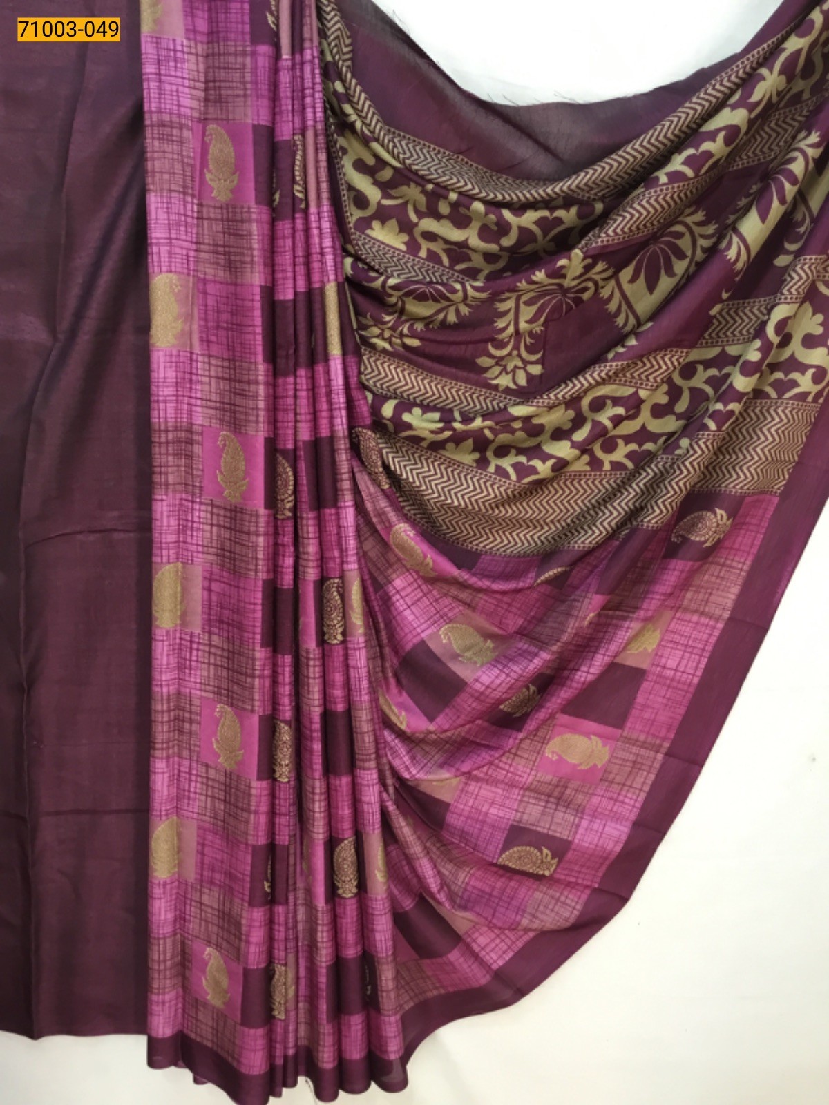 Pink Butter Crepe Silk Saree