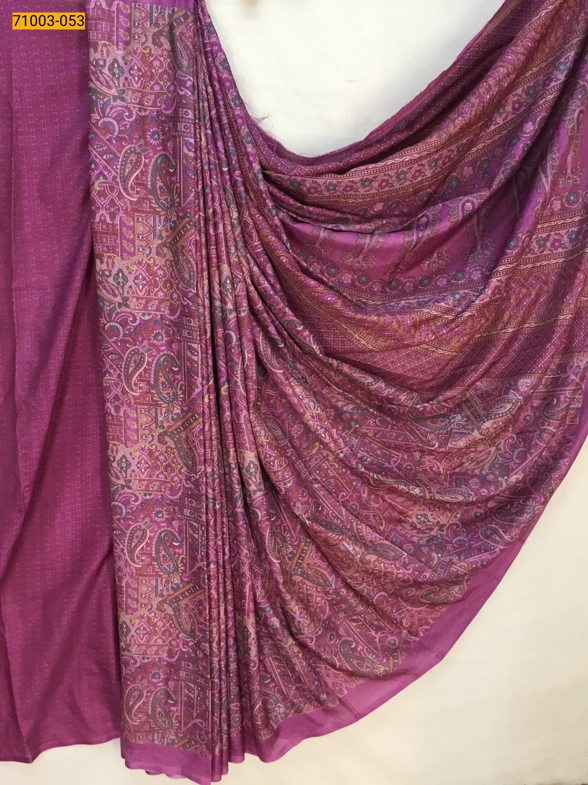 Dark Pink Butter Crepe Silk Saree
