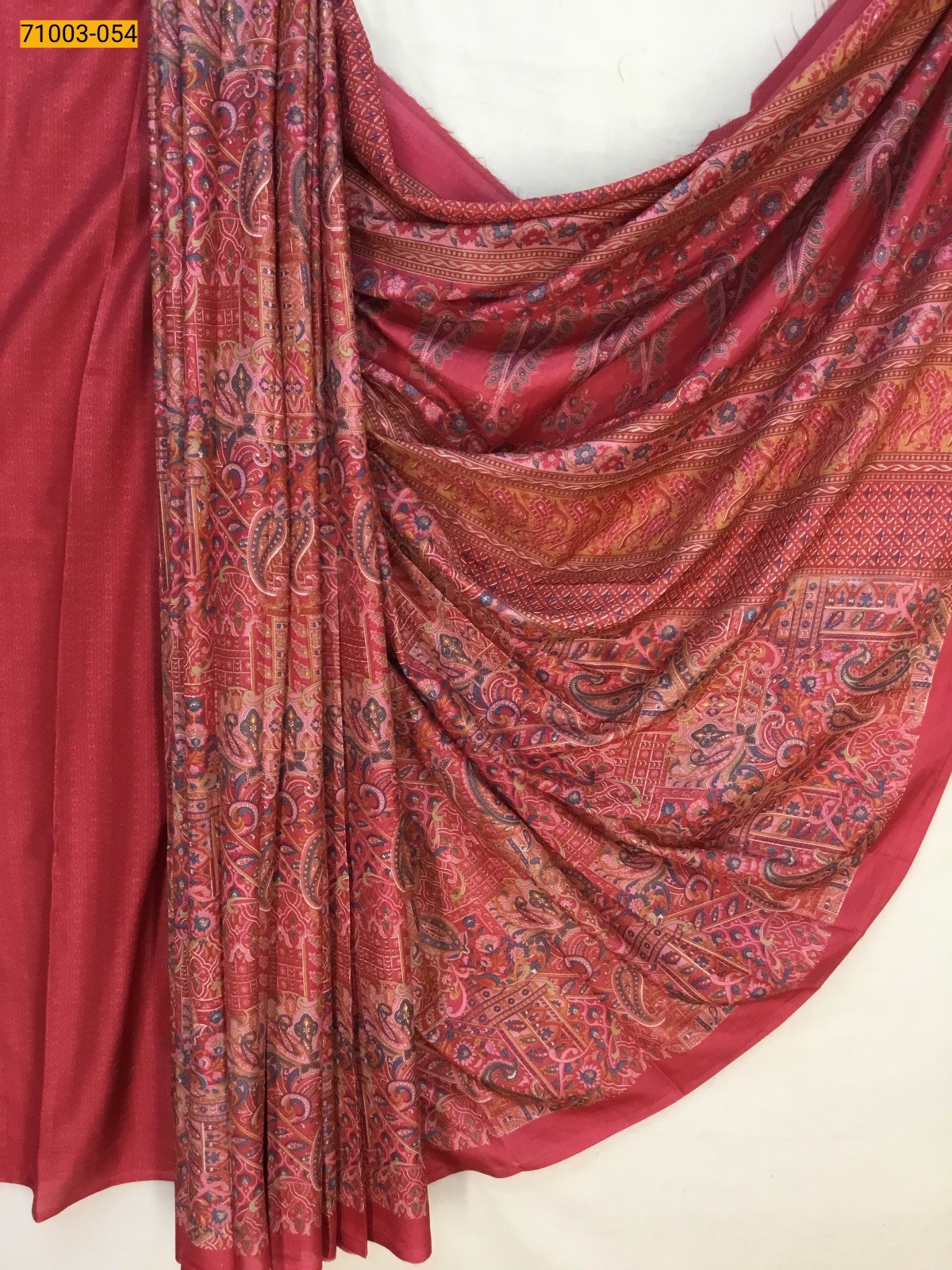 Pink Butter Crepe Silk Saree