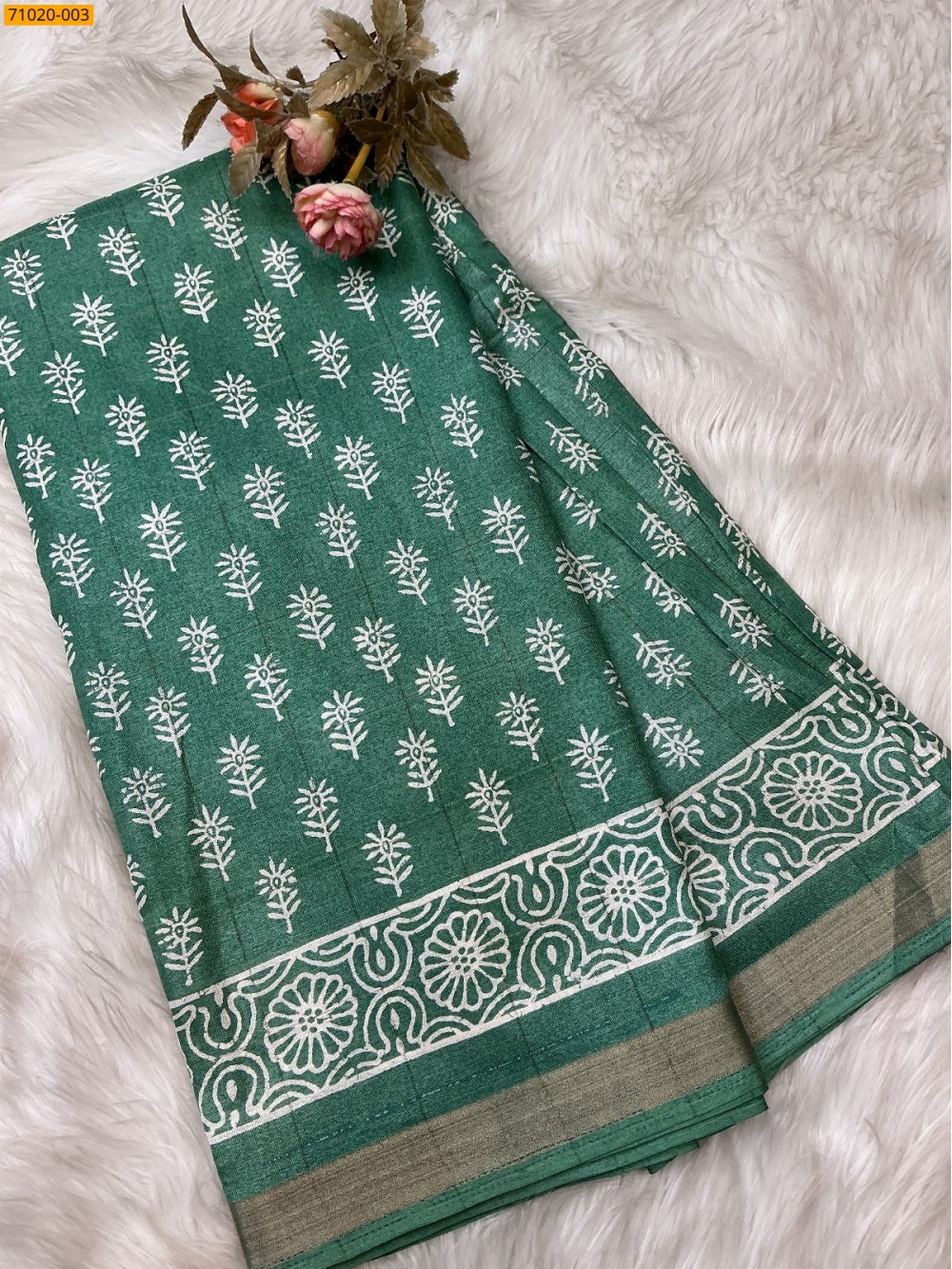 Indigo fancy Binny Silk Printed Saree