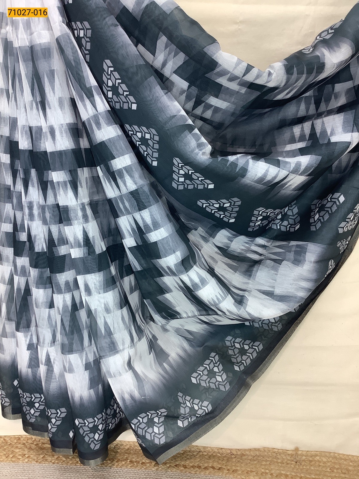 Gray Soft Fancy Chanderi Silk Saree