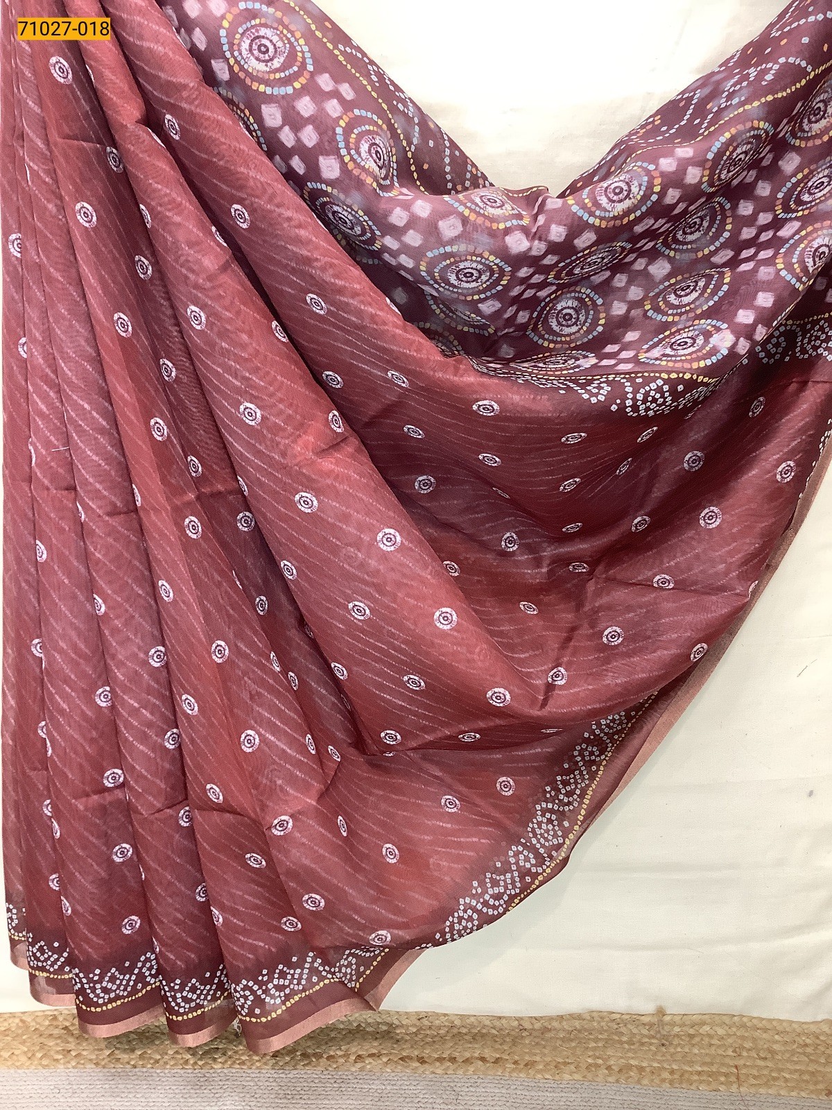 Brown Soft Fancy Chanderi Silk Saree