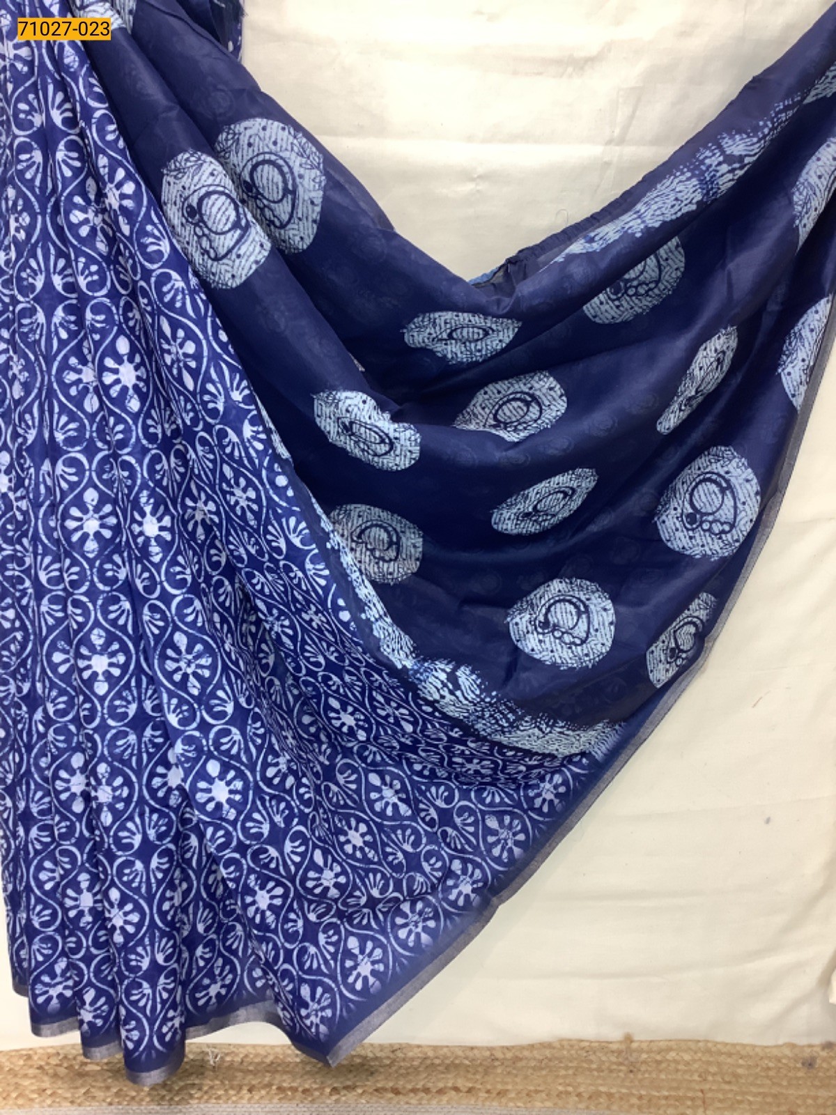 Blue Soft Fancy Chanderi Silk Saree