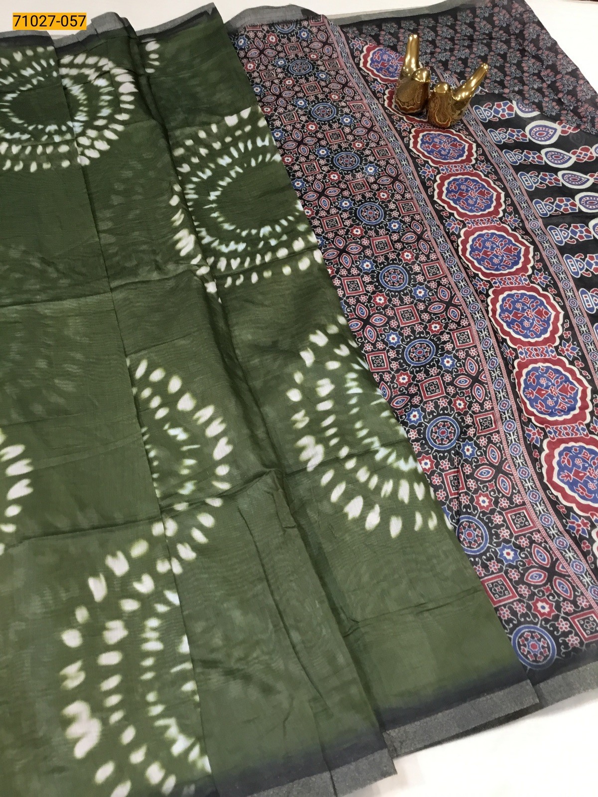 Green Soft Fancy Chanderi Silk Saree