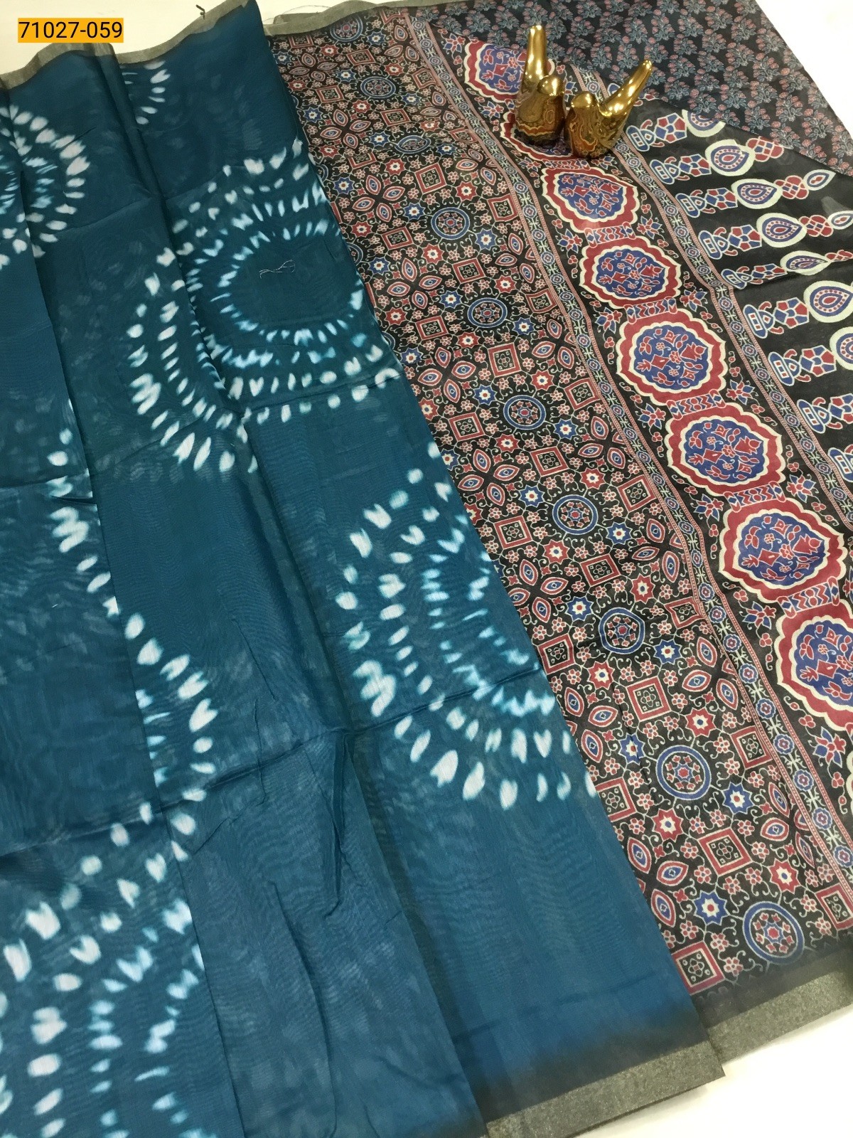 Blue Soft Fancy Chanderi Silk Saree