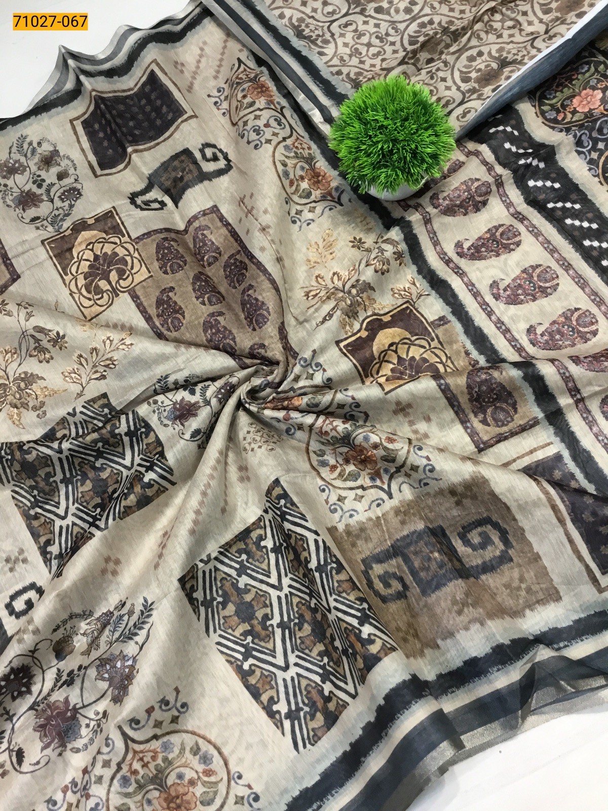Fancy Chanderi Silk Saree