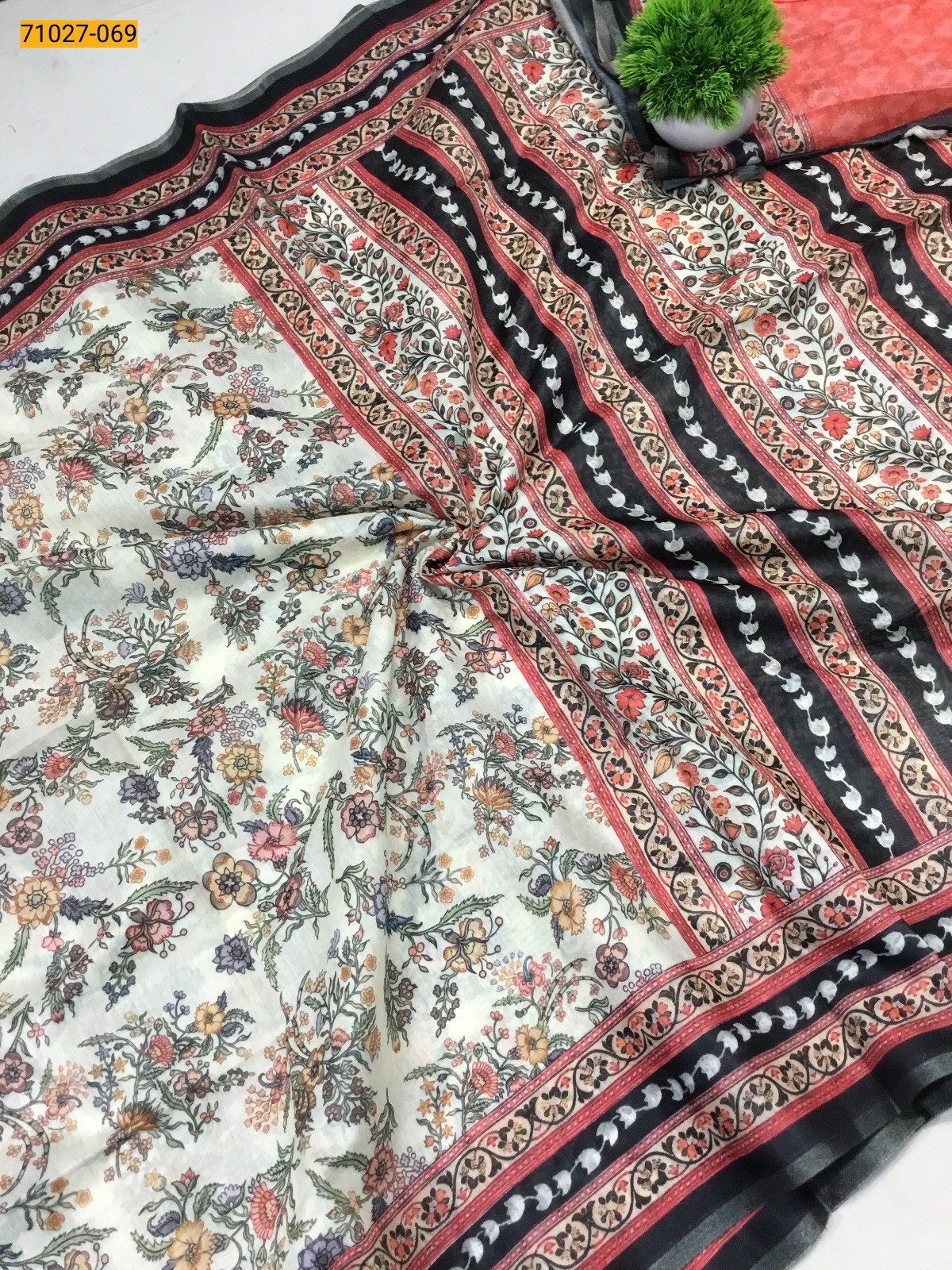 Fancy Chanderi Silk Saree