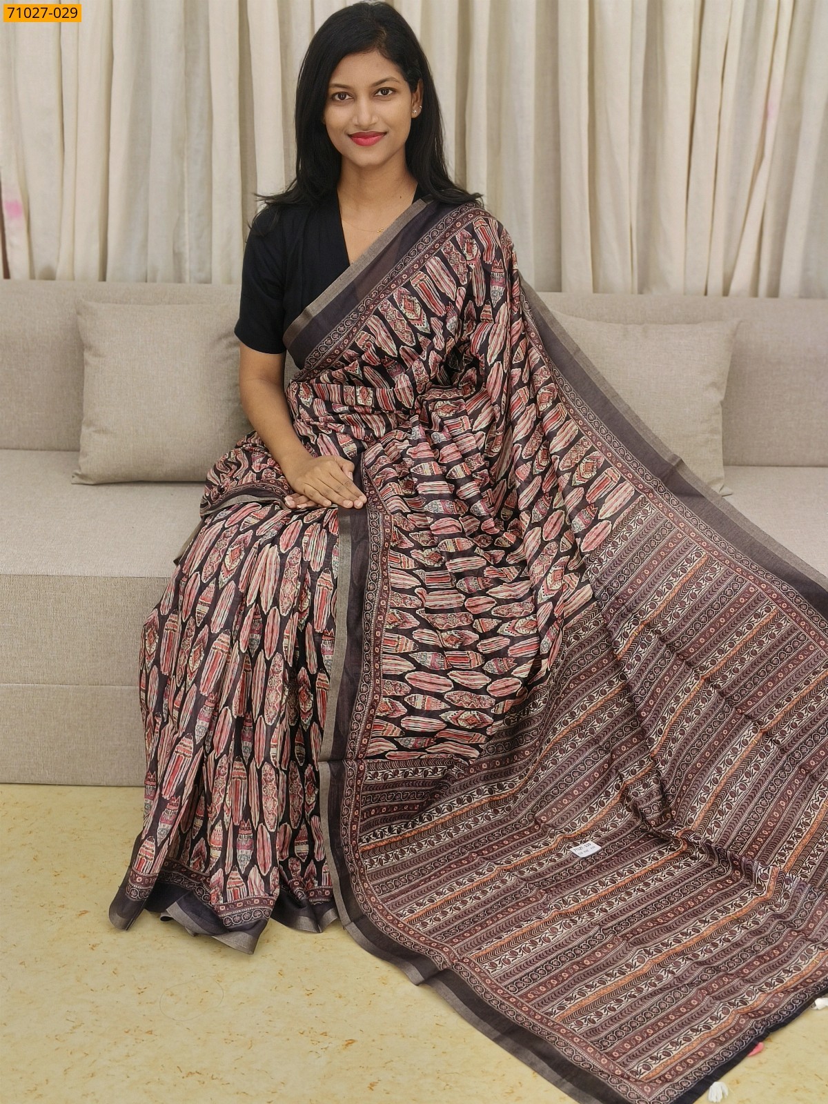 multi color Soft Fancy Chanderi Silk Saree