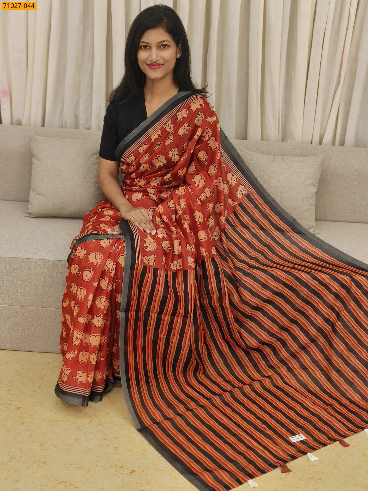 Red Soft Fancy Chanderi Silk Saree
