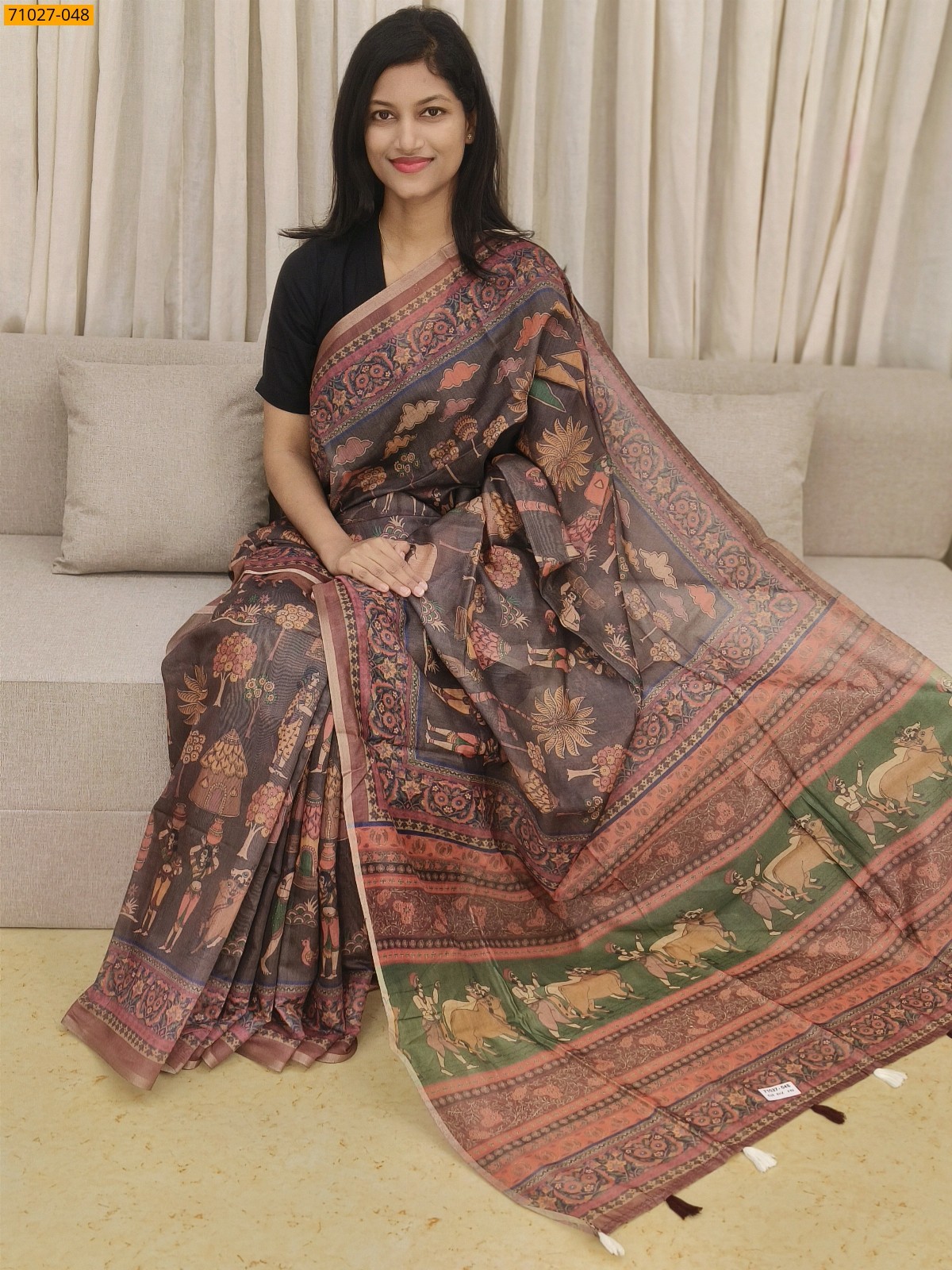 Gray Soft Fancy Chanderi Silk Saree