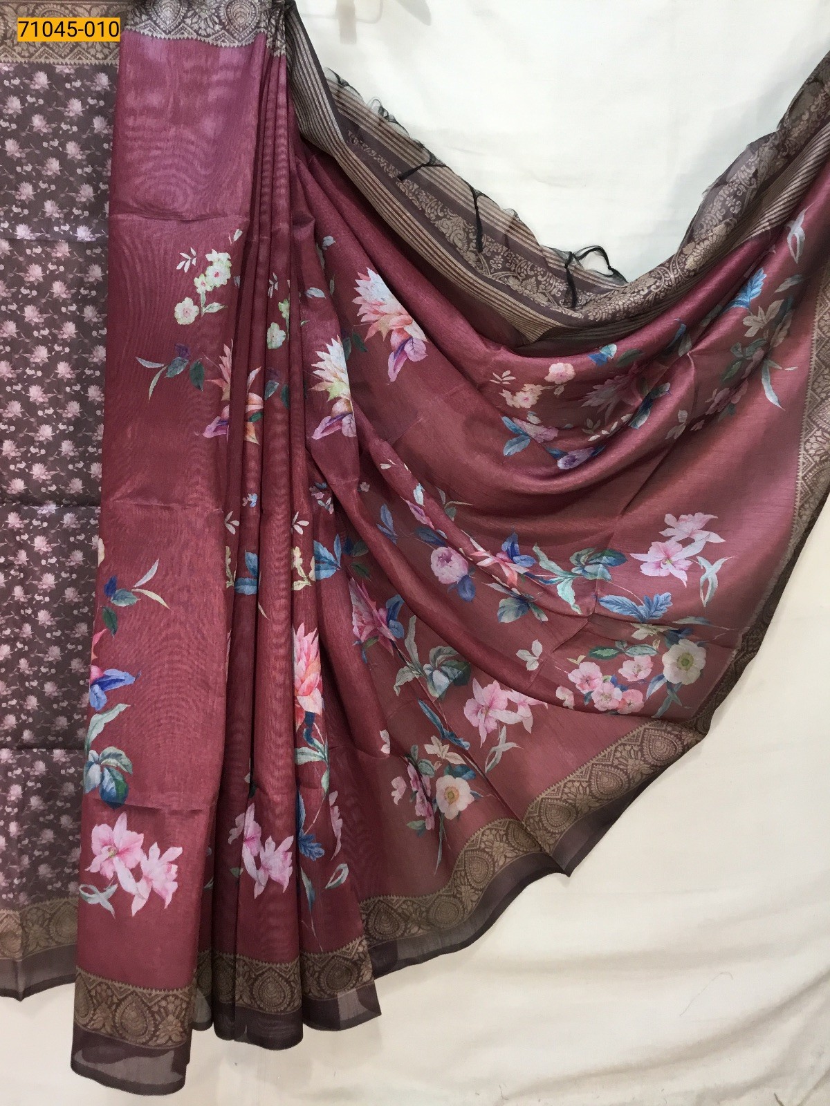 Kalamkari Soft Linen Silk Saree
