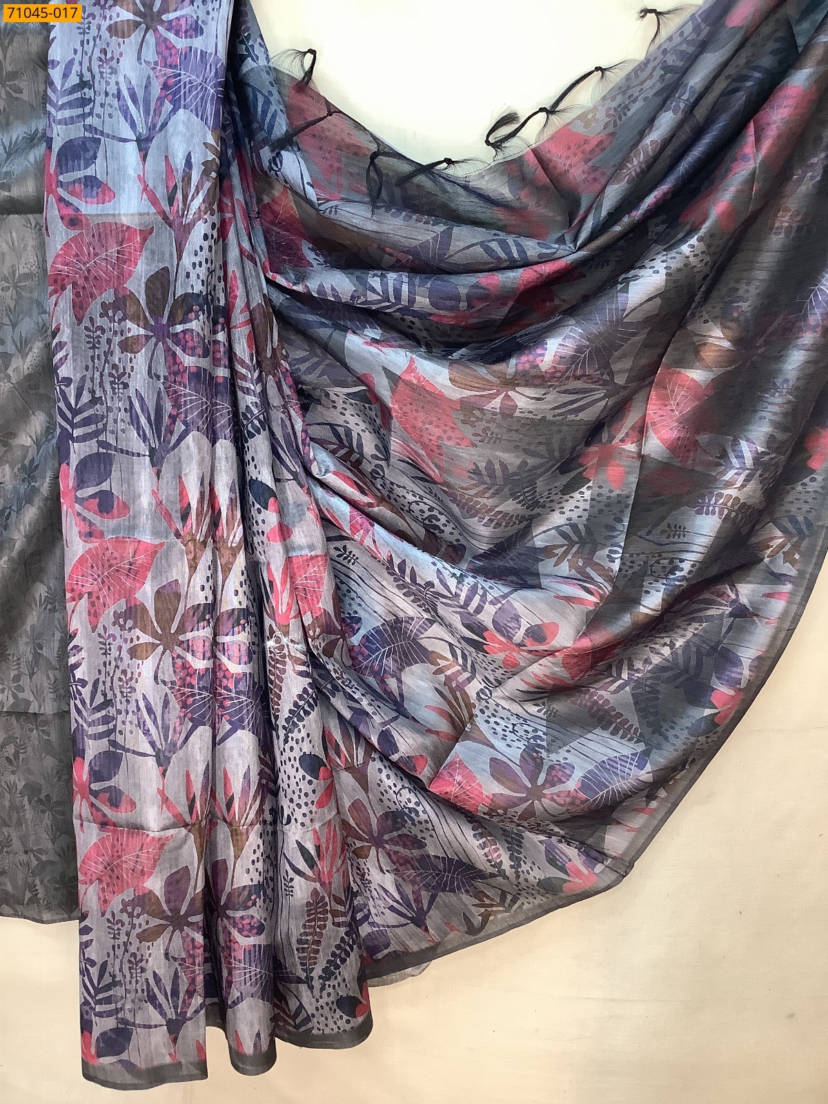 Multi Color Soft Linen Silk digital printed Saree