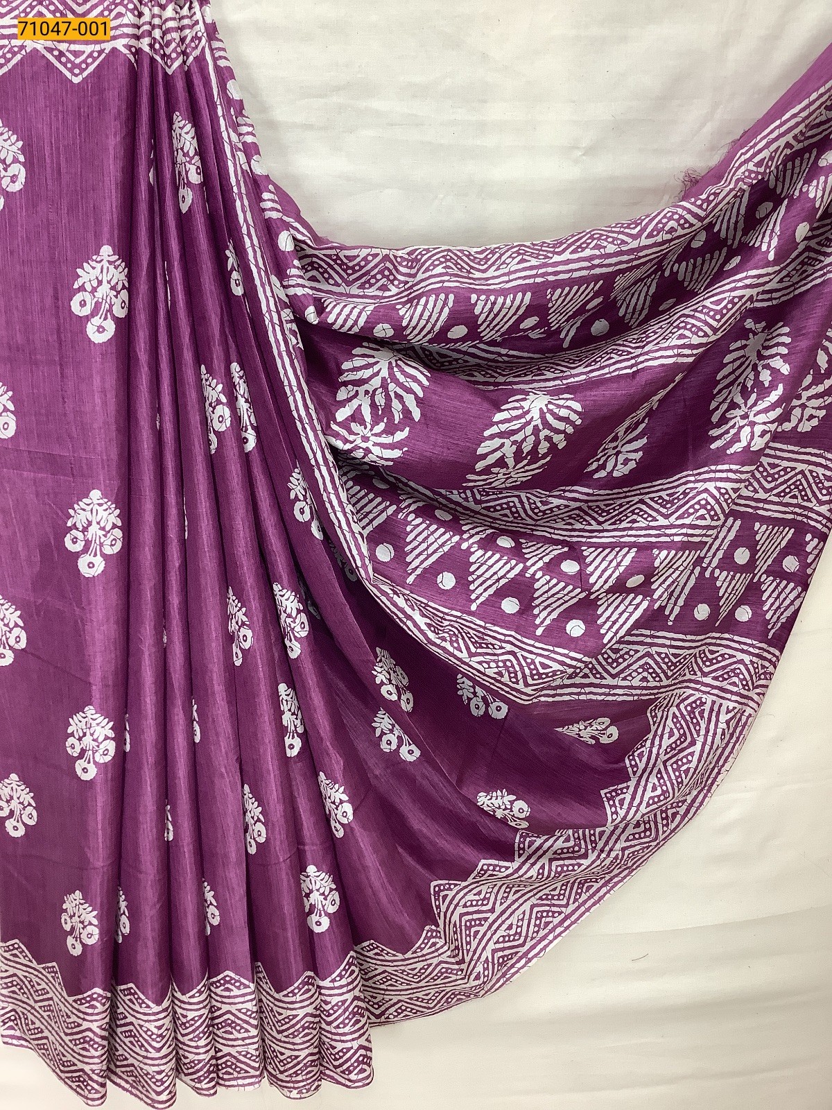 Purple Crafty Silk Saree