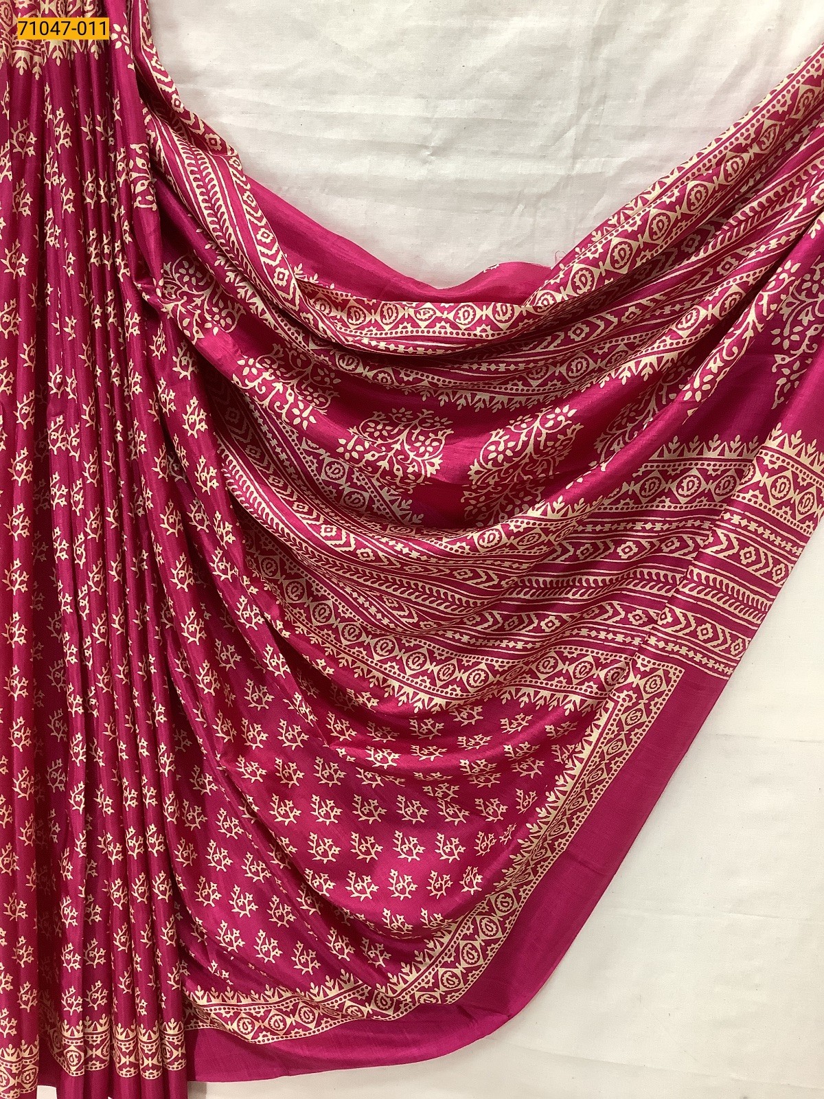 Pink Crafty Silk Saree