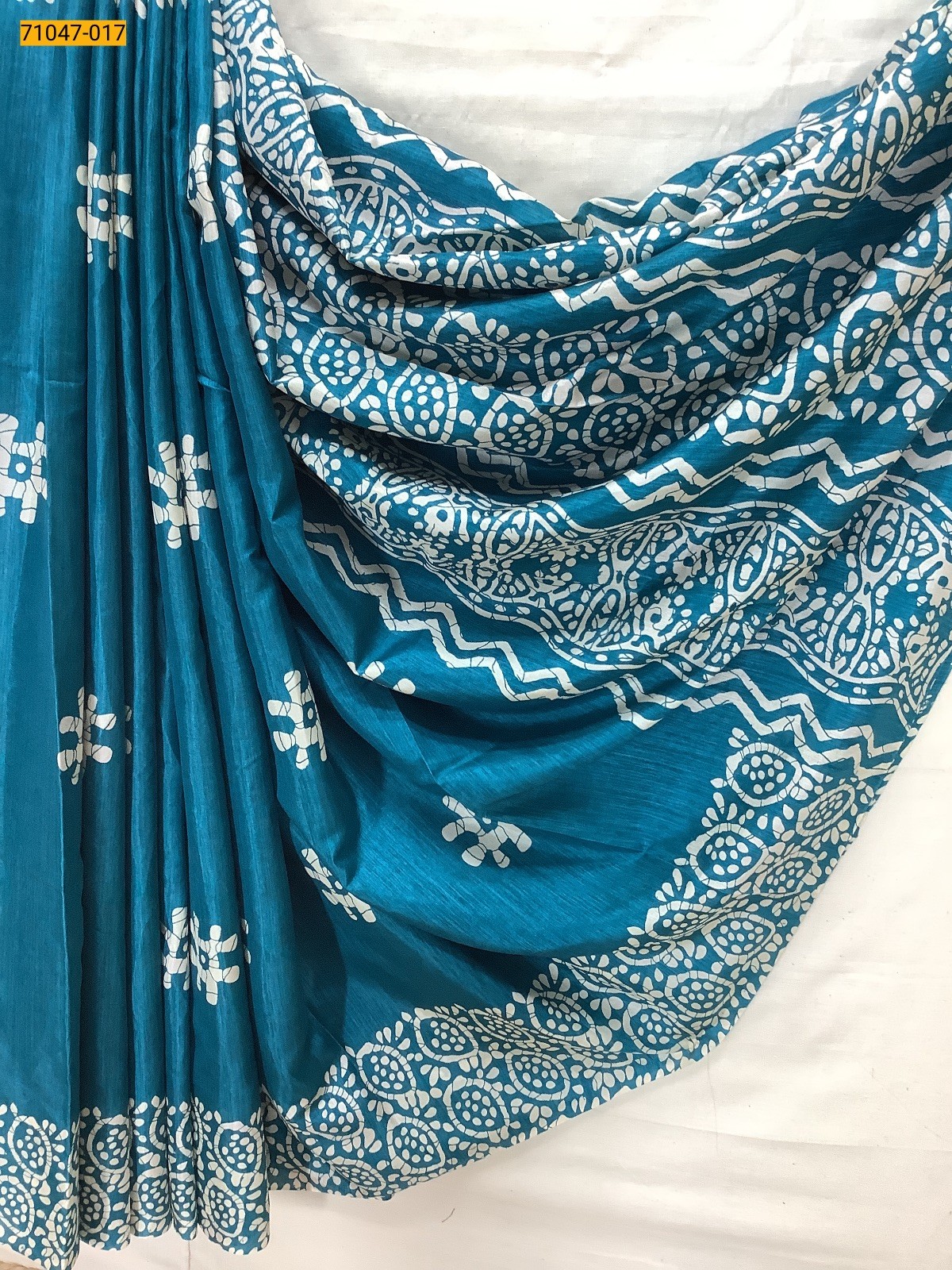 Sky Blue Crafty Silk Saree