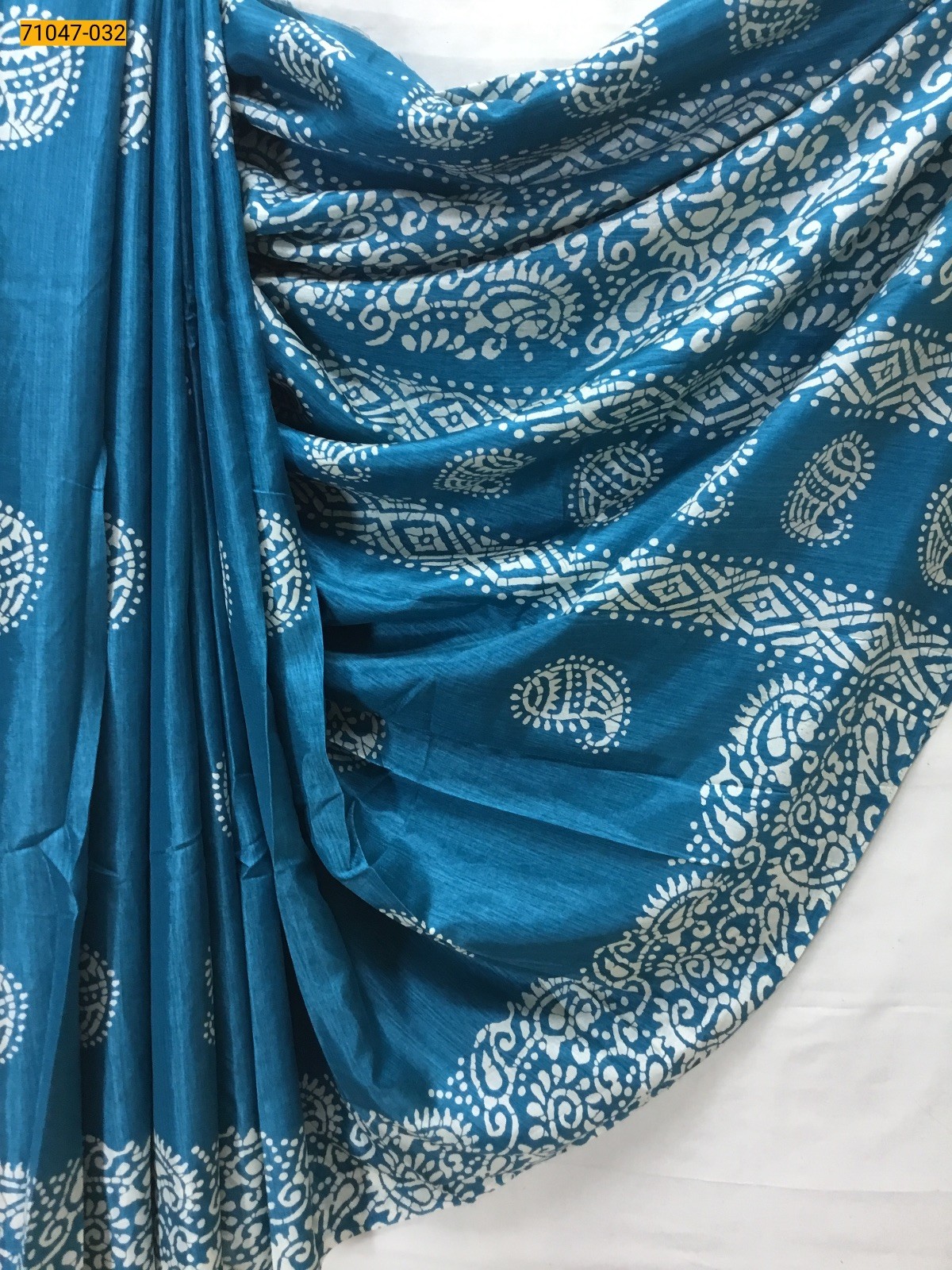 Rama Blue Crafty Silk Saree